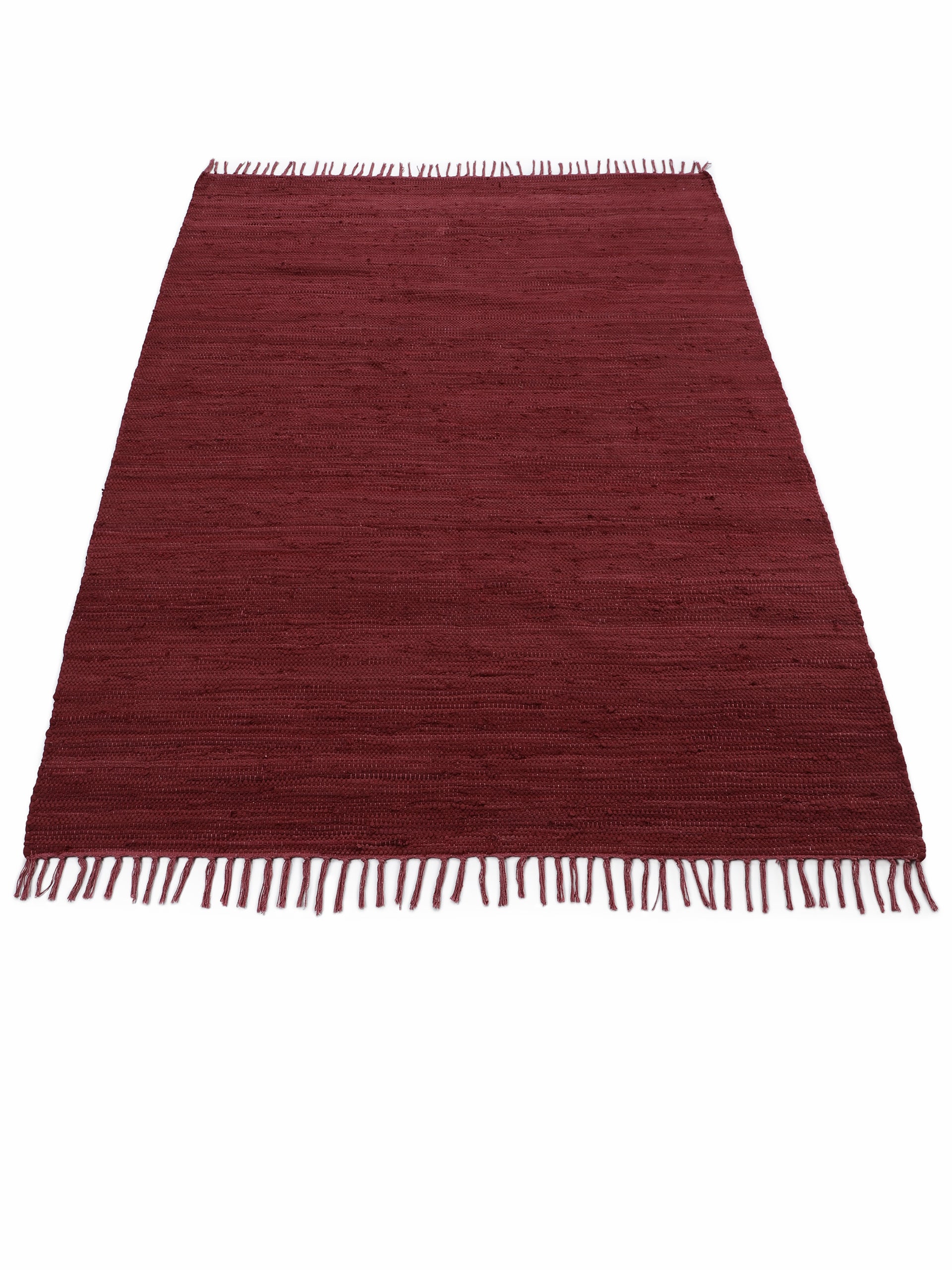 Kelim Chindi Uni Violett in violett aus baumwolle