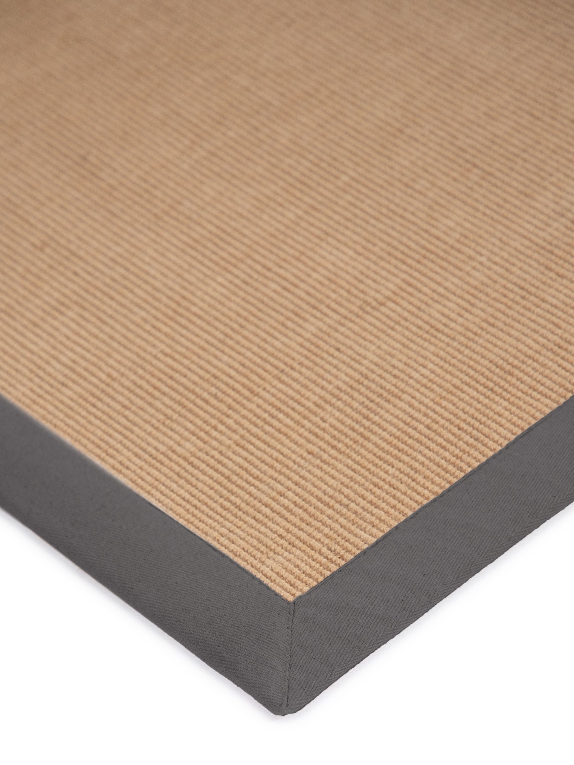 Sisalteppich Läufer Grau in grau aus sisal/jute