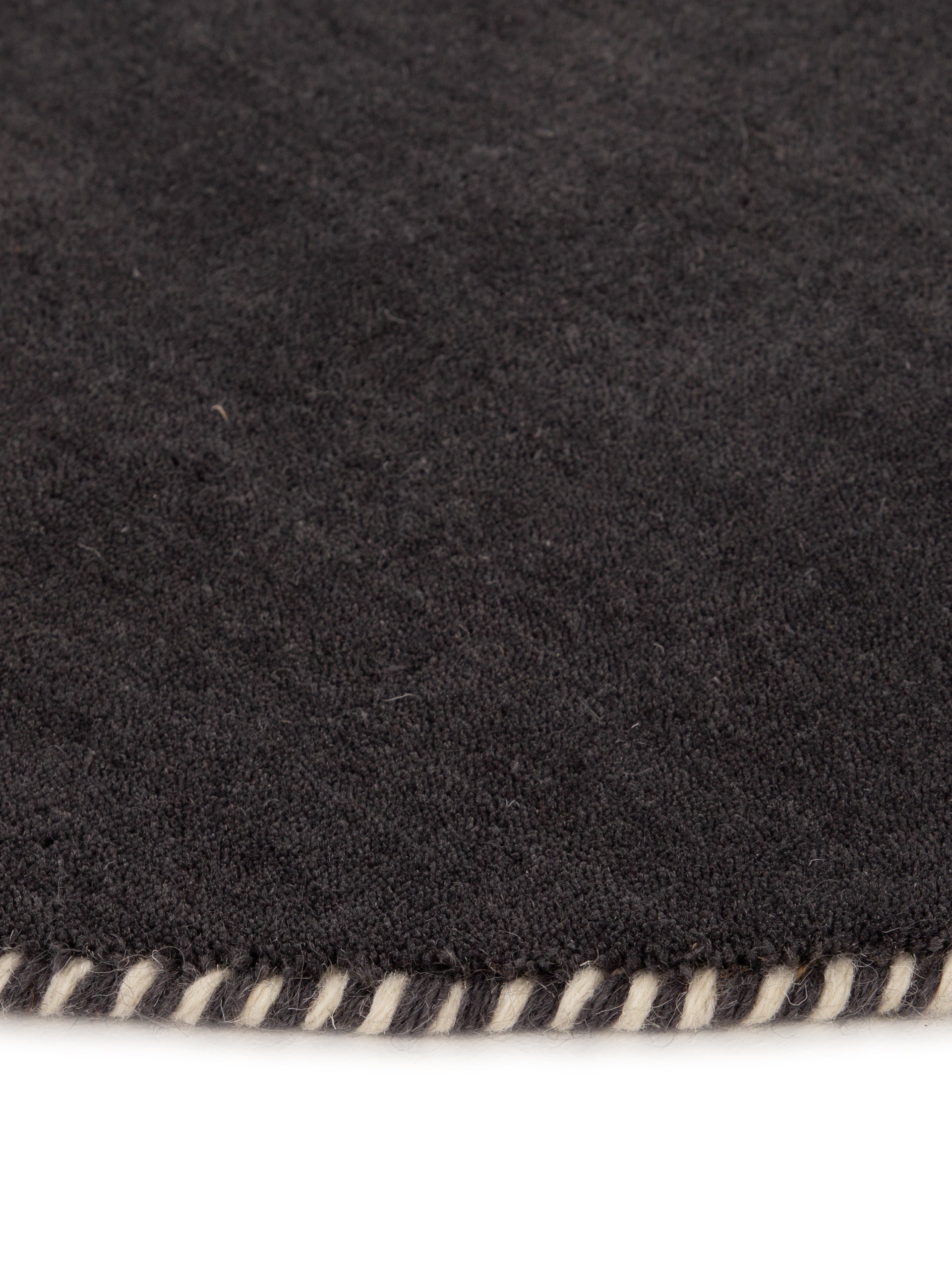 Wollteppich Gabbeh Lola Rund Dunkelgrau aus Wolle