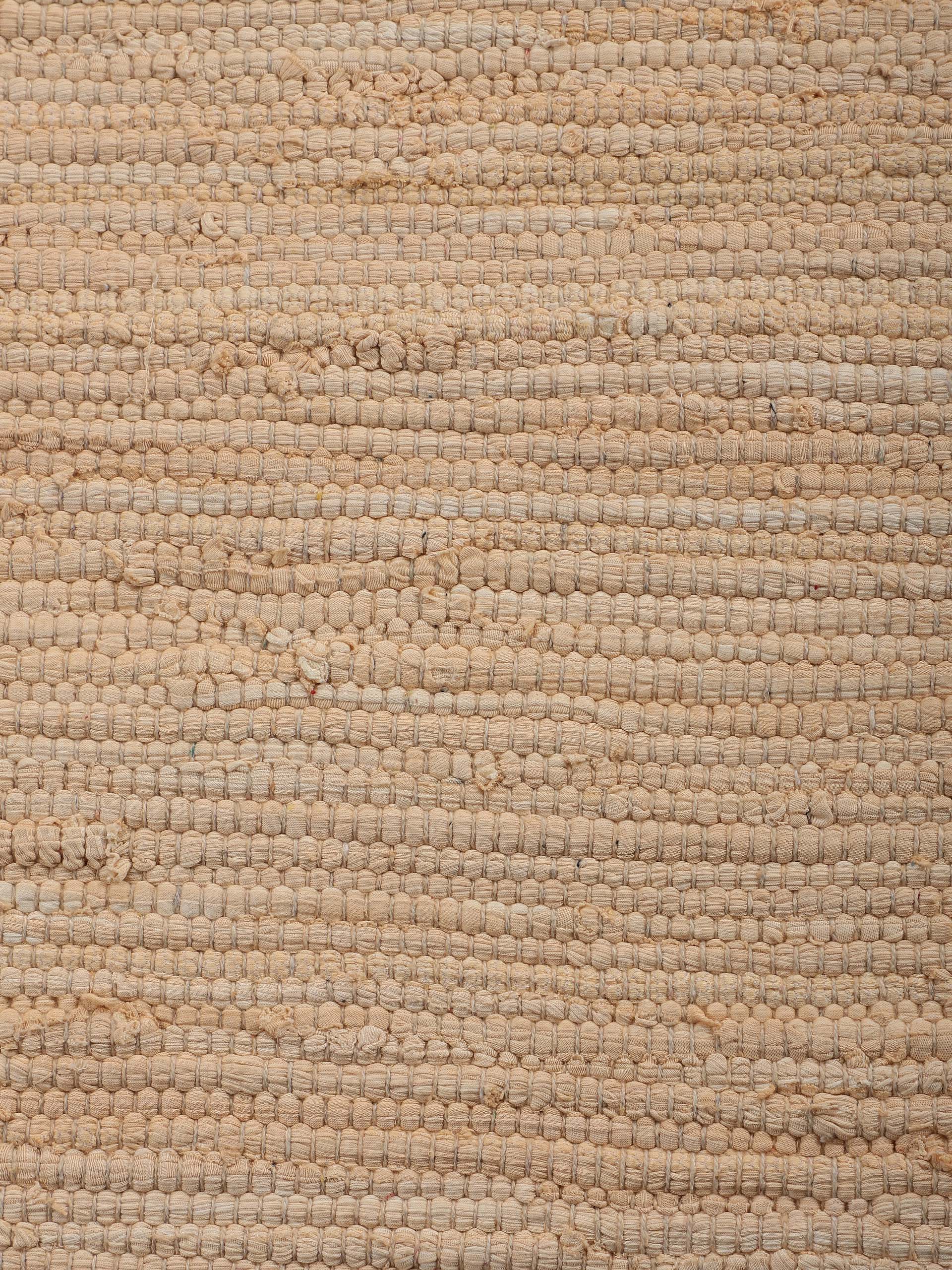 Kelim Chindi Uni Beige in beige aus baumwolle