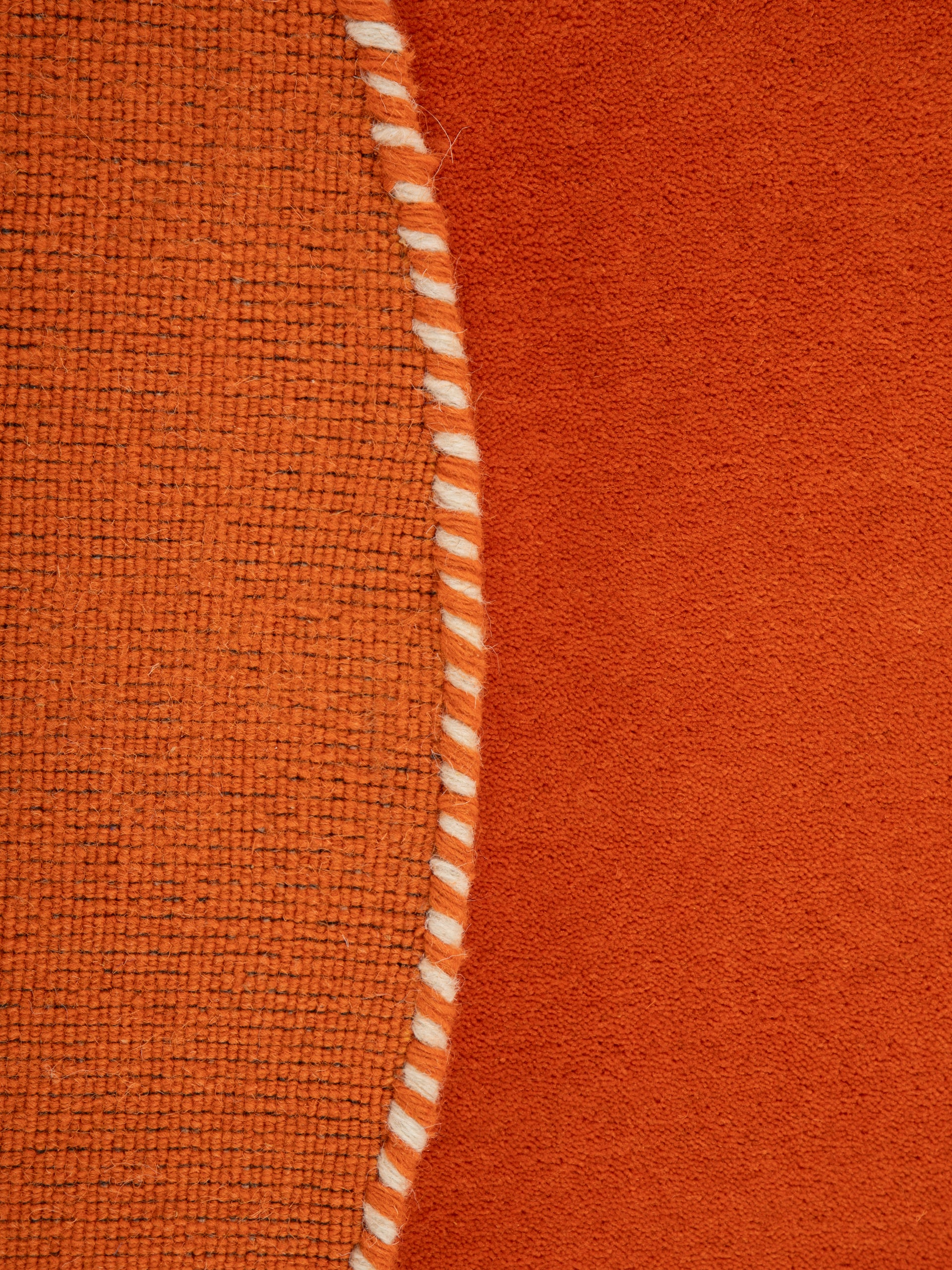 Wollteppich Gabbeh Lola Rund Orange aus Wolle