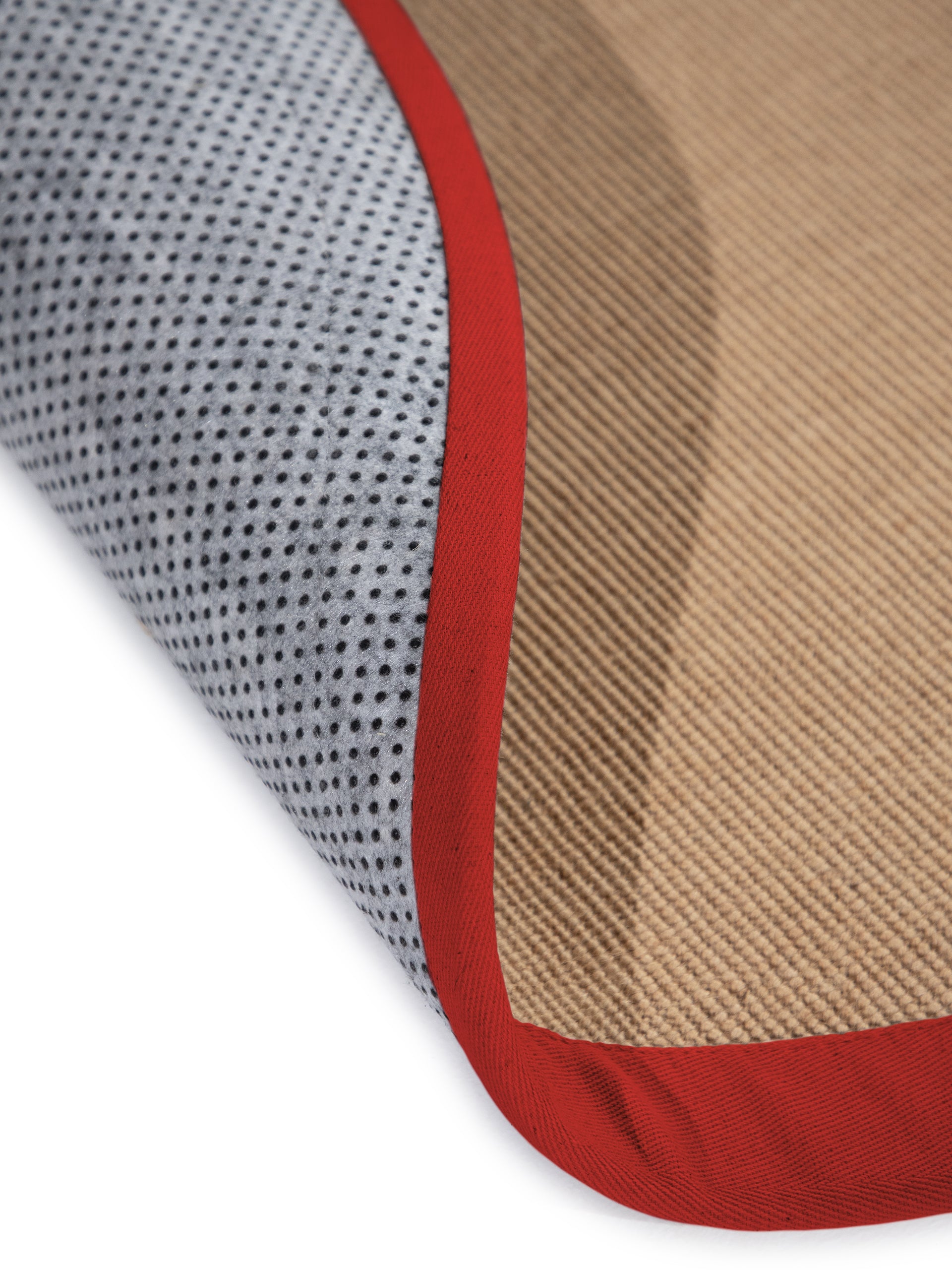 Sisalteppich Rund Rot aus Sisal/Jute