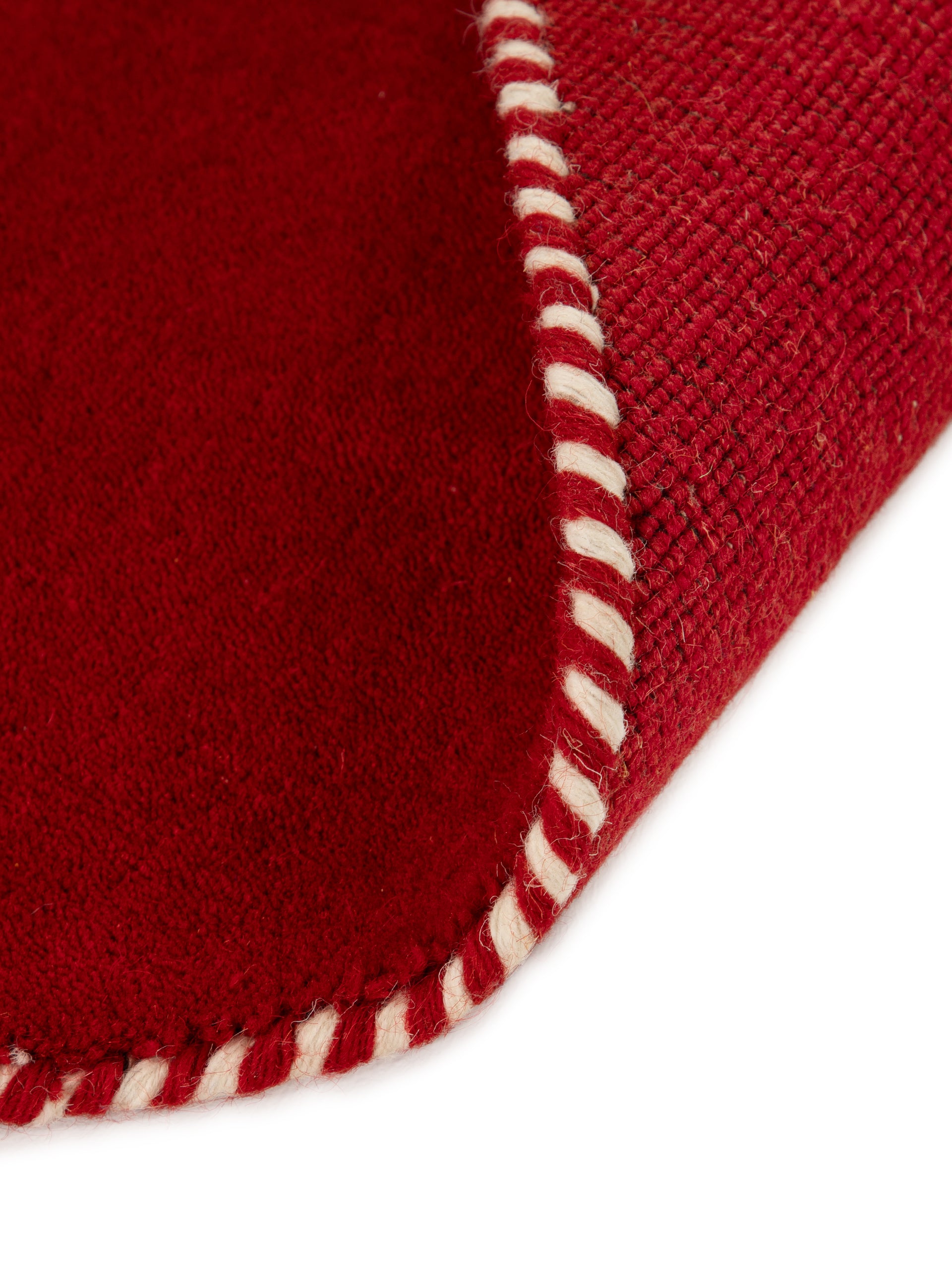 Wollteppich Gabbeh Lola Rund Rot aus Wolle