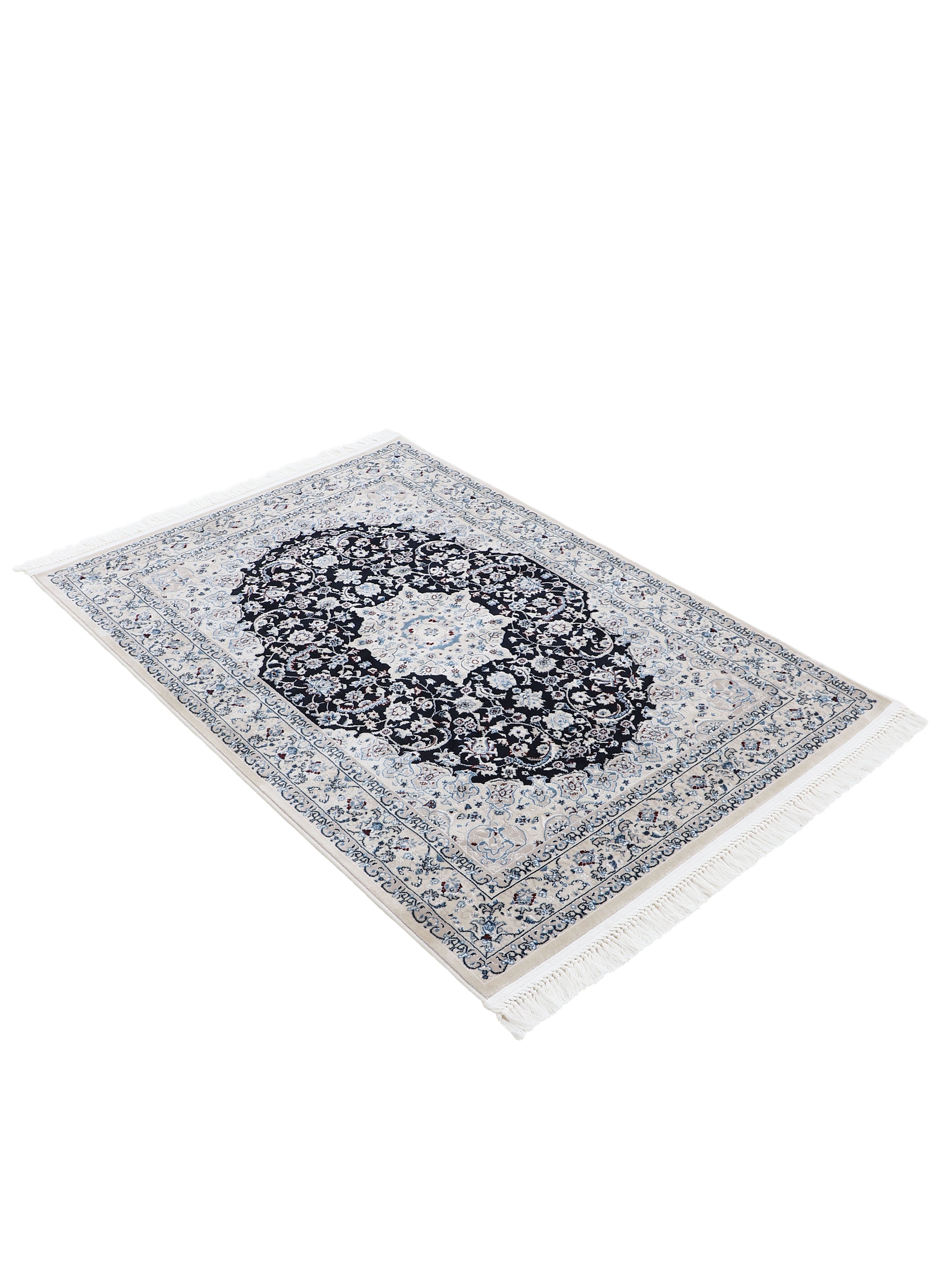 Teppich Nain Diane Dunkelblau in dunkelblau aus kunstfaser