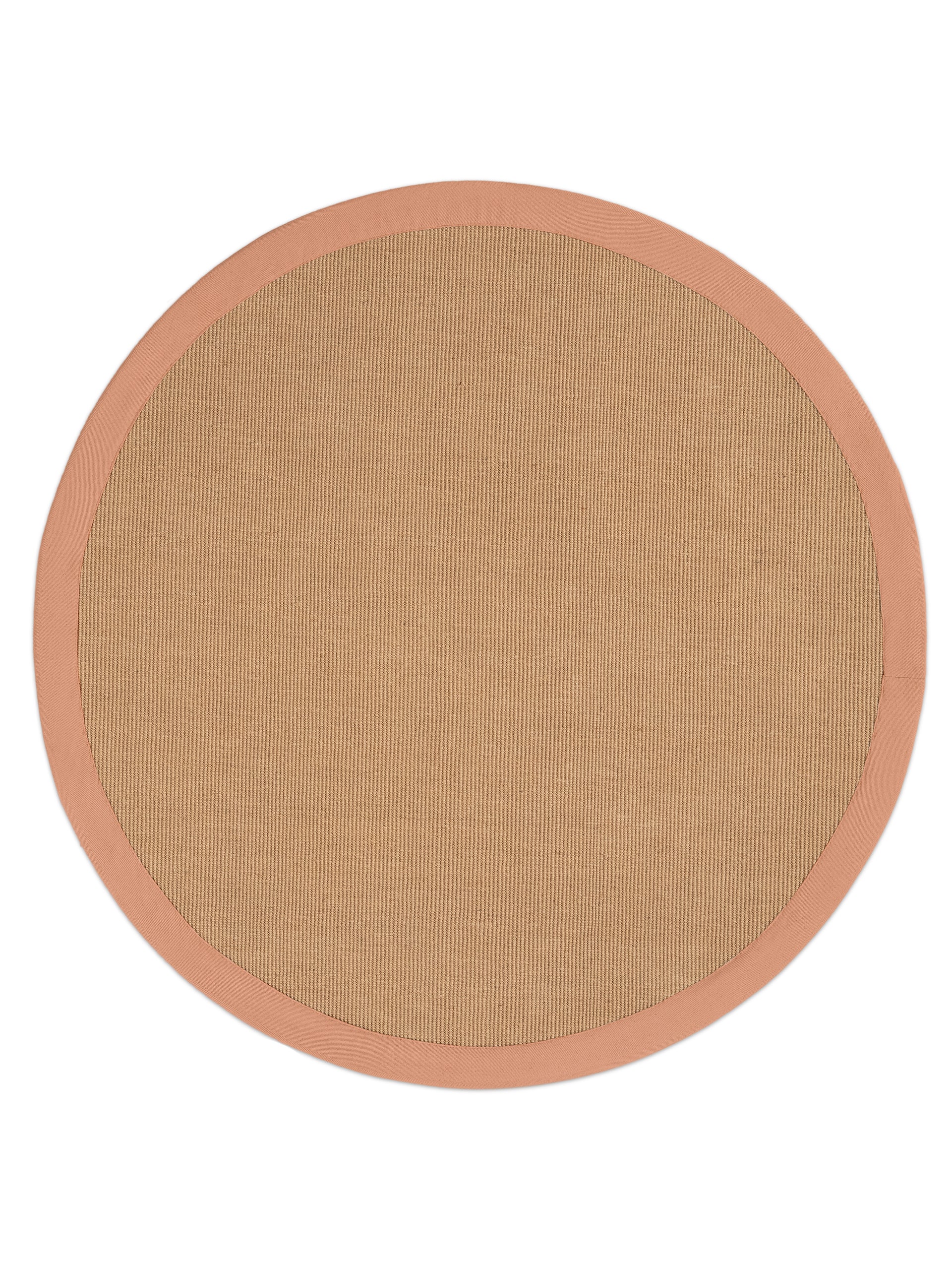 Sisalteppich Rund Pfirsich aus Sisal/Jute