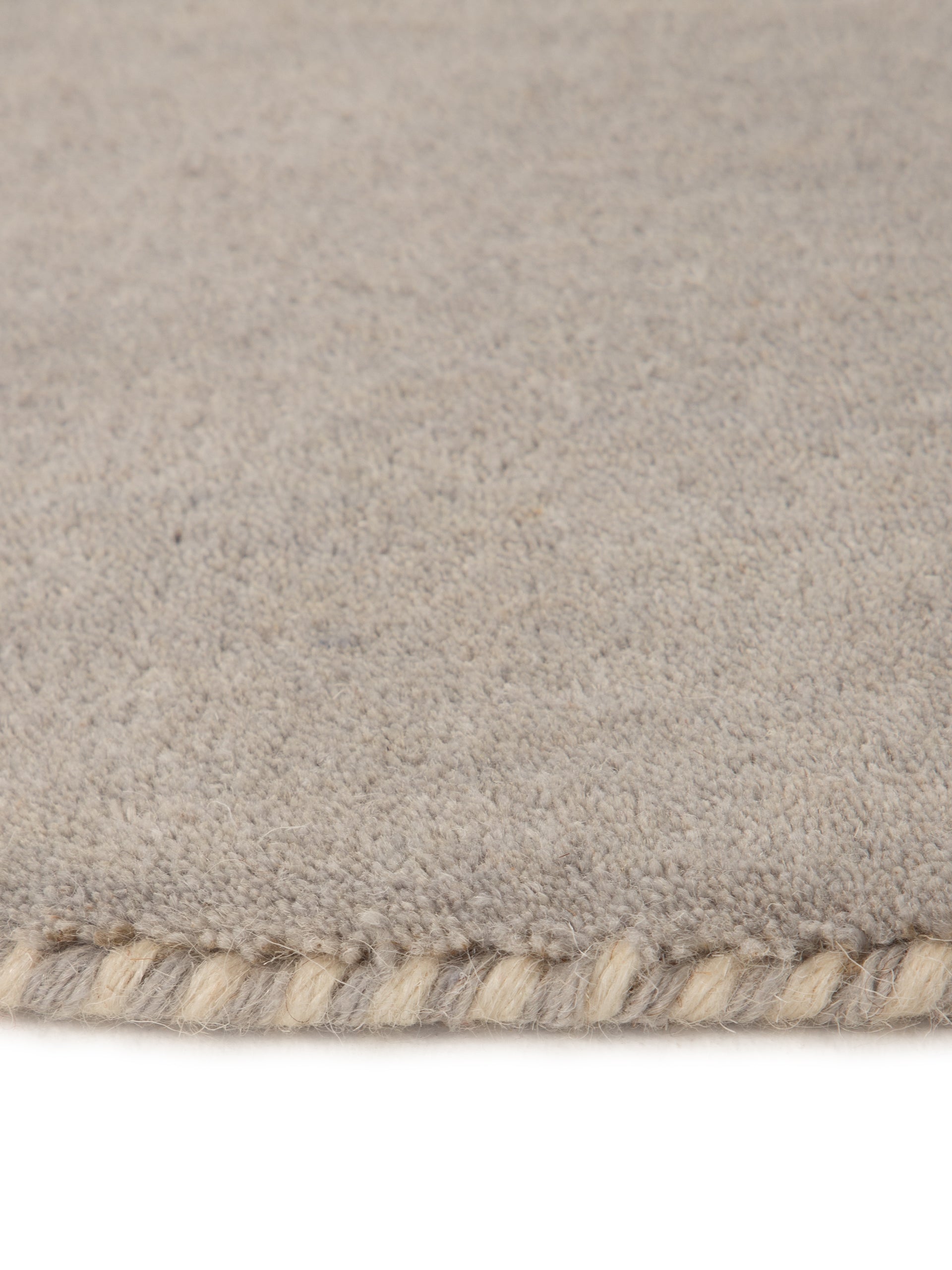 Wollteppich Gabbeh Lola Rund Hellgrau aus Wolle