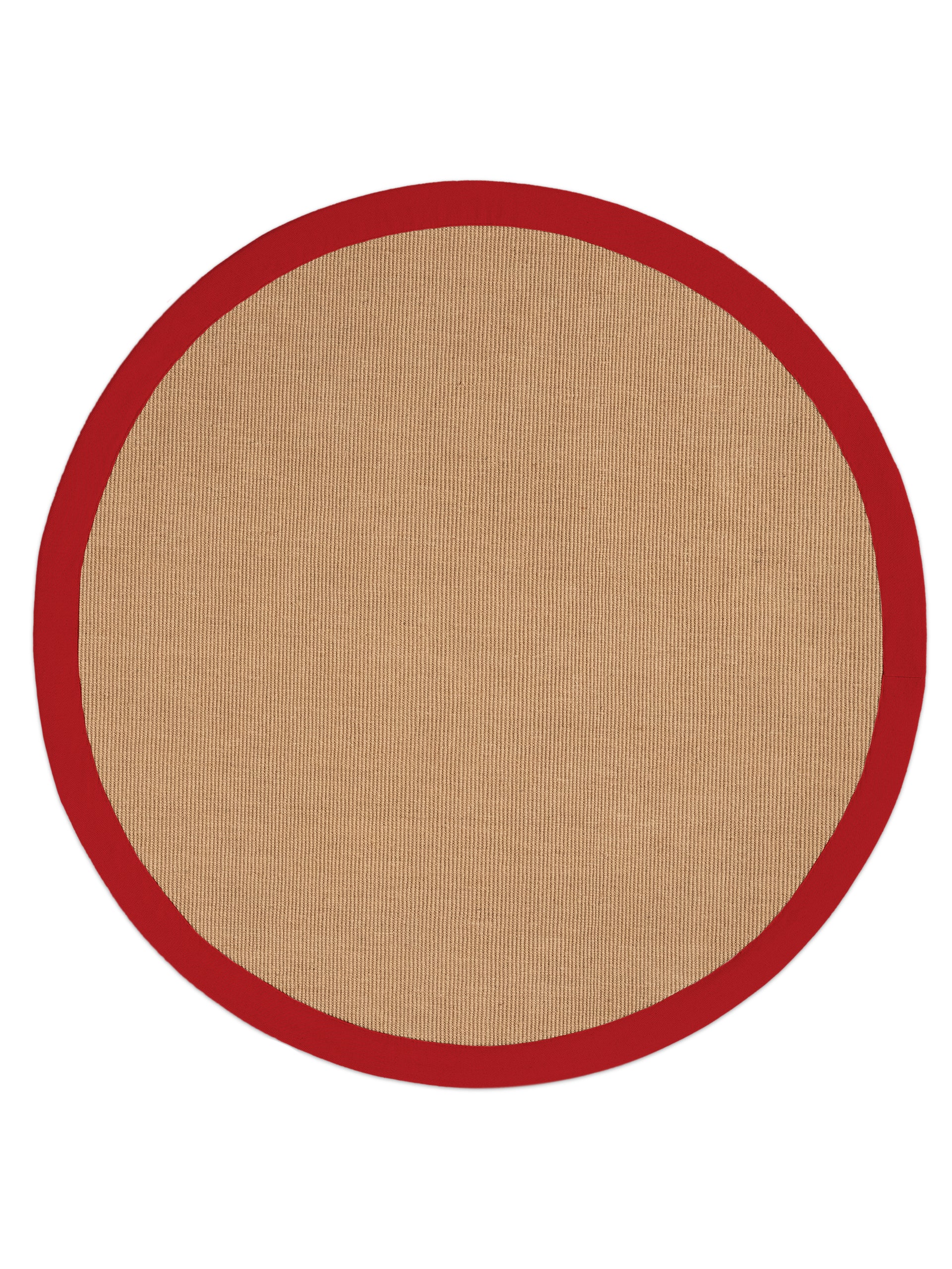 Sisalteppich Rund Rot aus Sisal/Jute