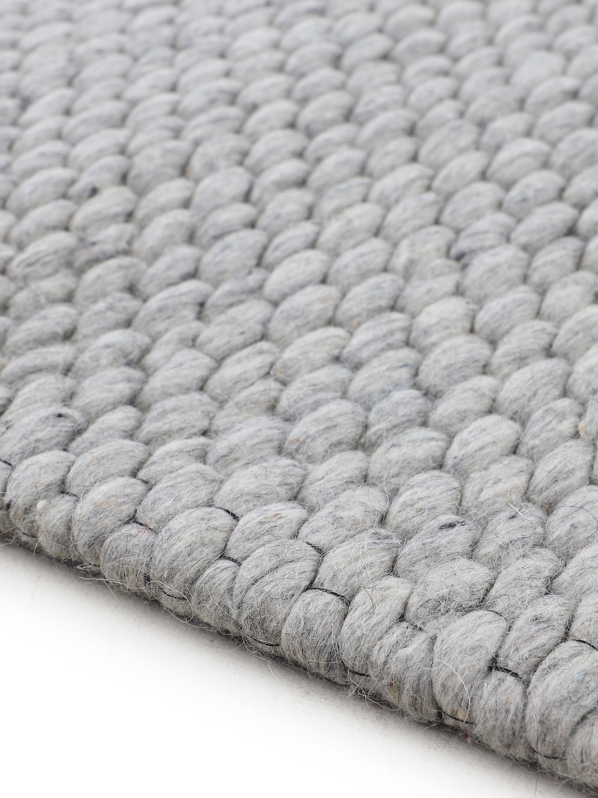 Wollteppich Sina Grau in grau aus wolle