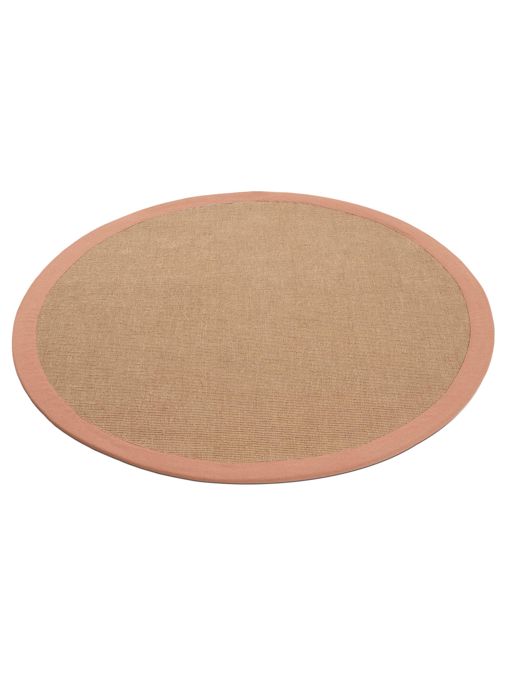 Sisalteppich Rund Pfirsich aus Sisal/Jute