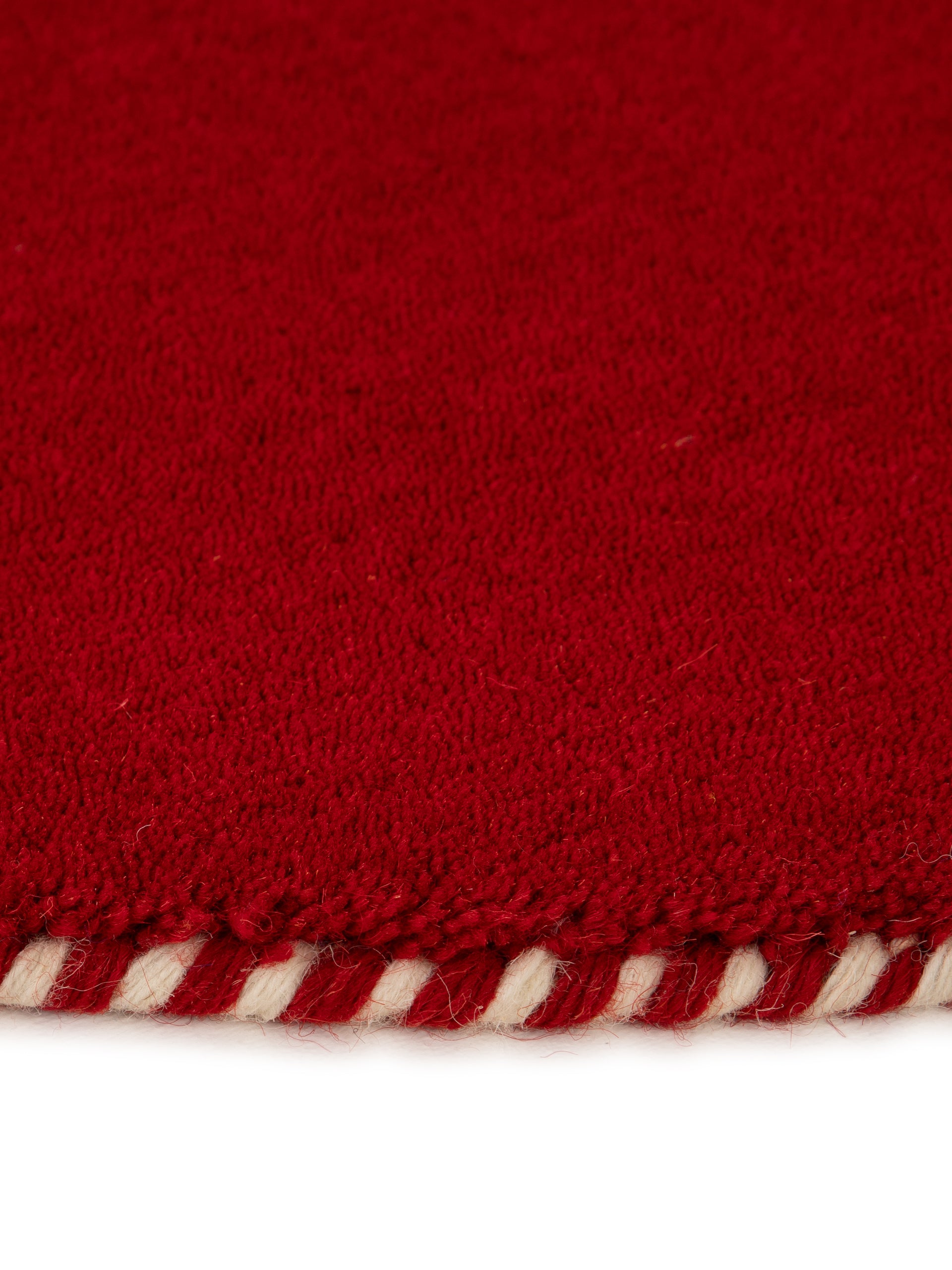 Wollteppich Gabbeh Lola Rund Rot aus Wolle