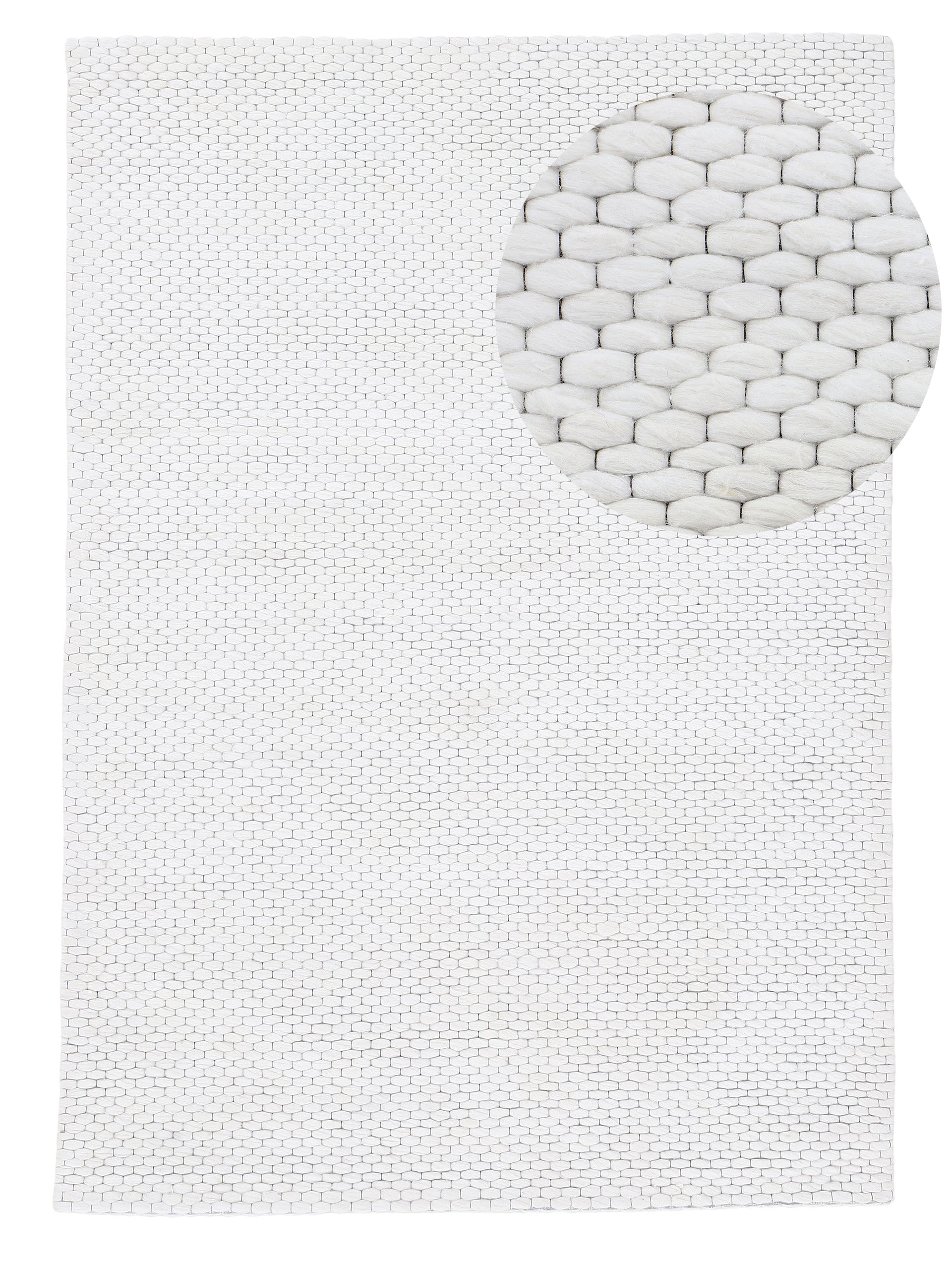 Wollteppich Sina Creme in creme aus wolle