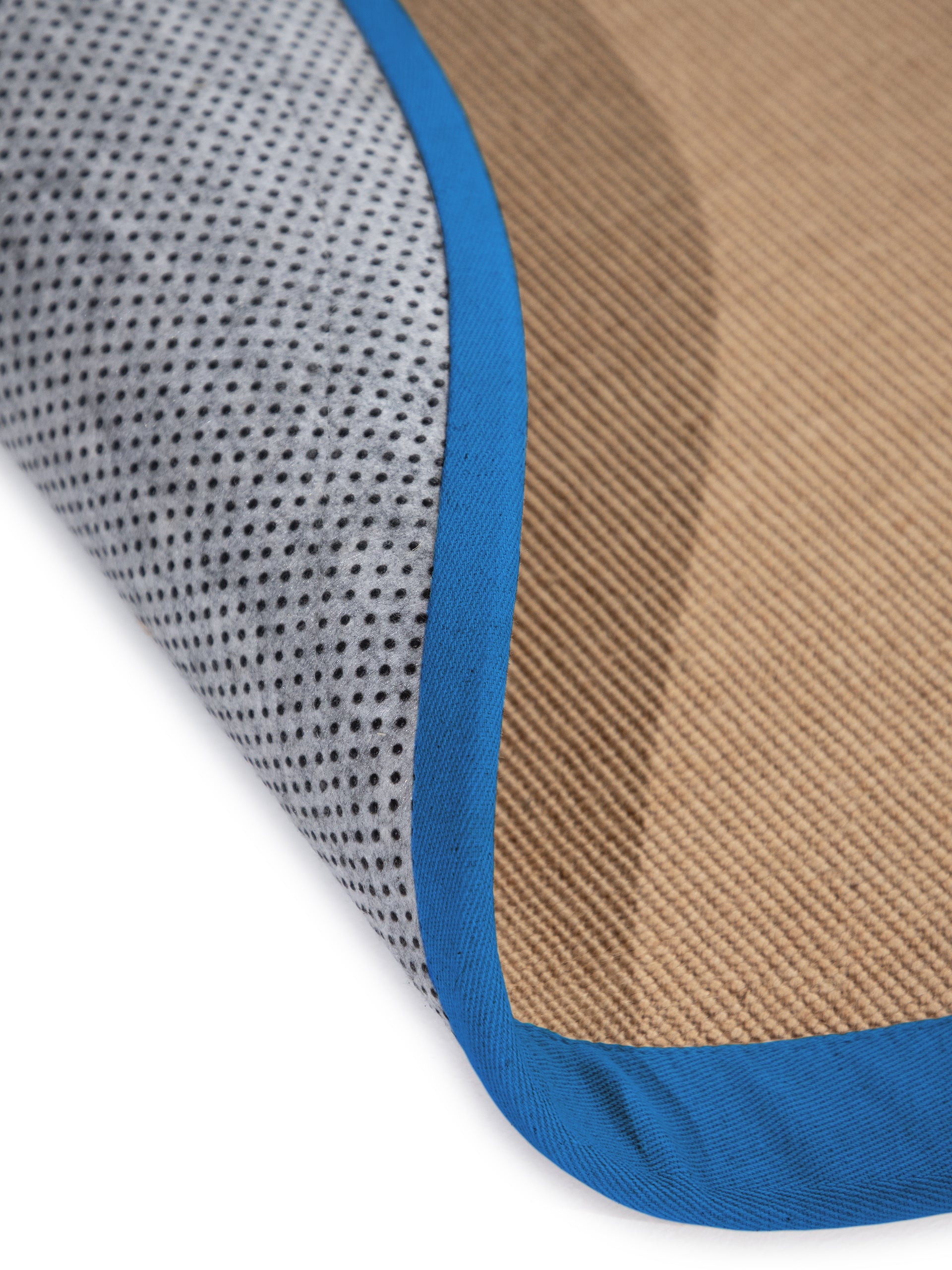 Sisalteppich Rund Blau aus Sisal/Jute