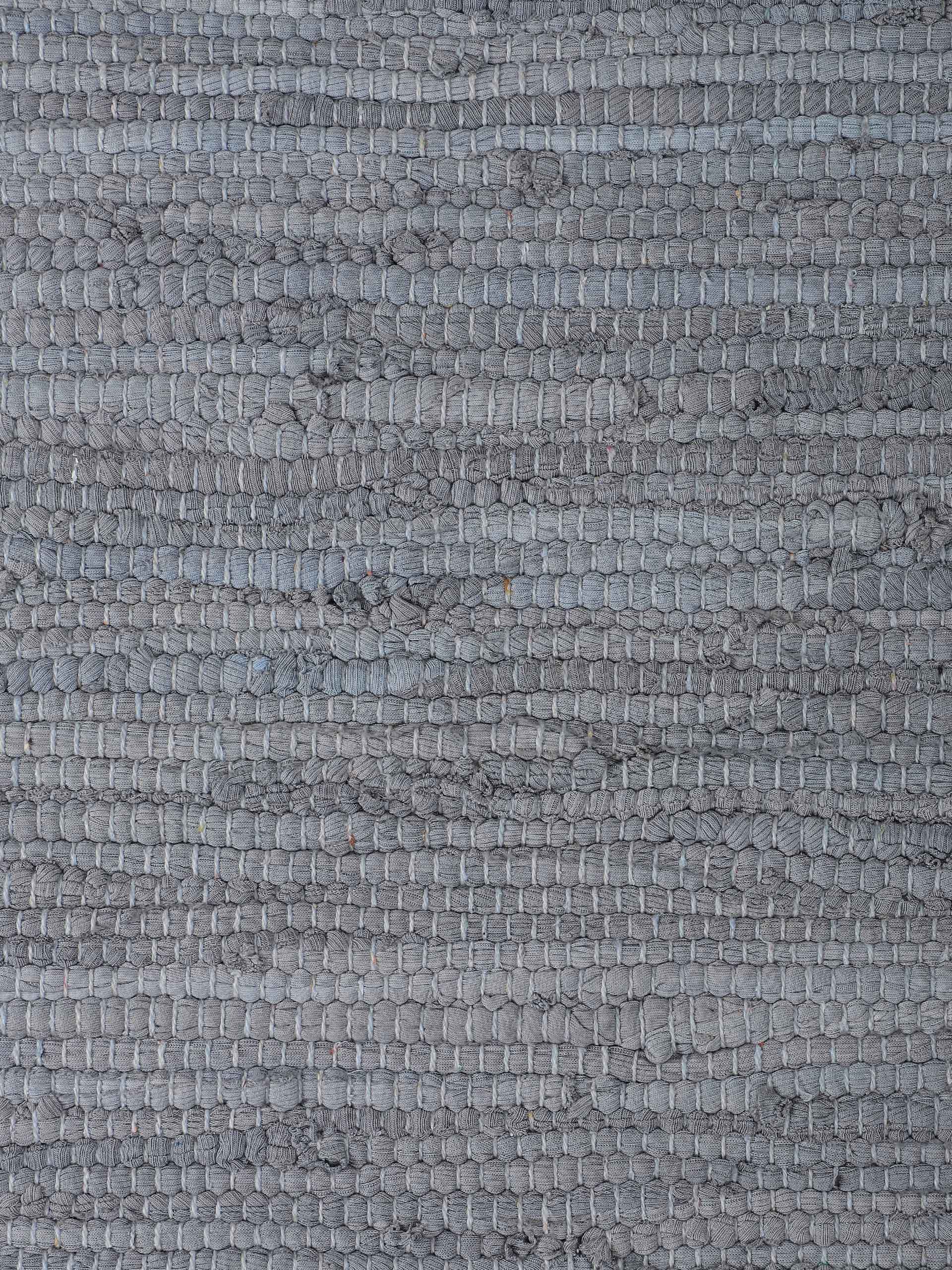 Kelim Chindi Uni Hellgrau in hellgrau aus baumwolle