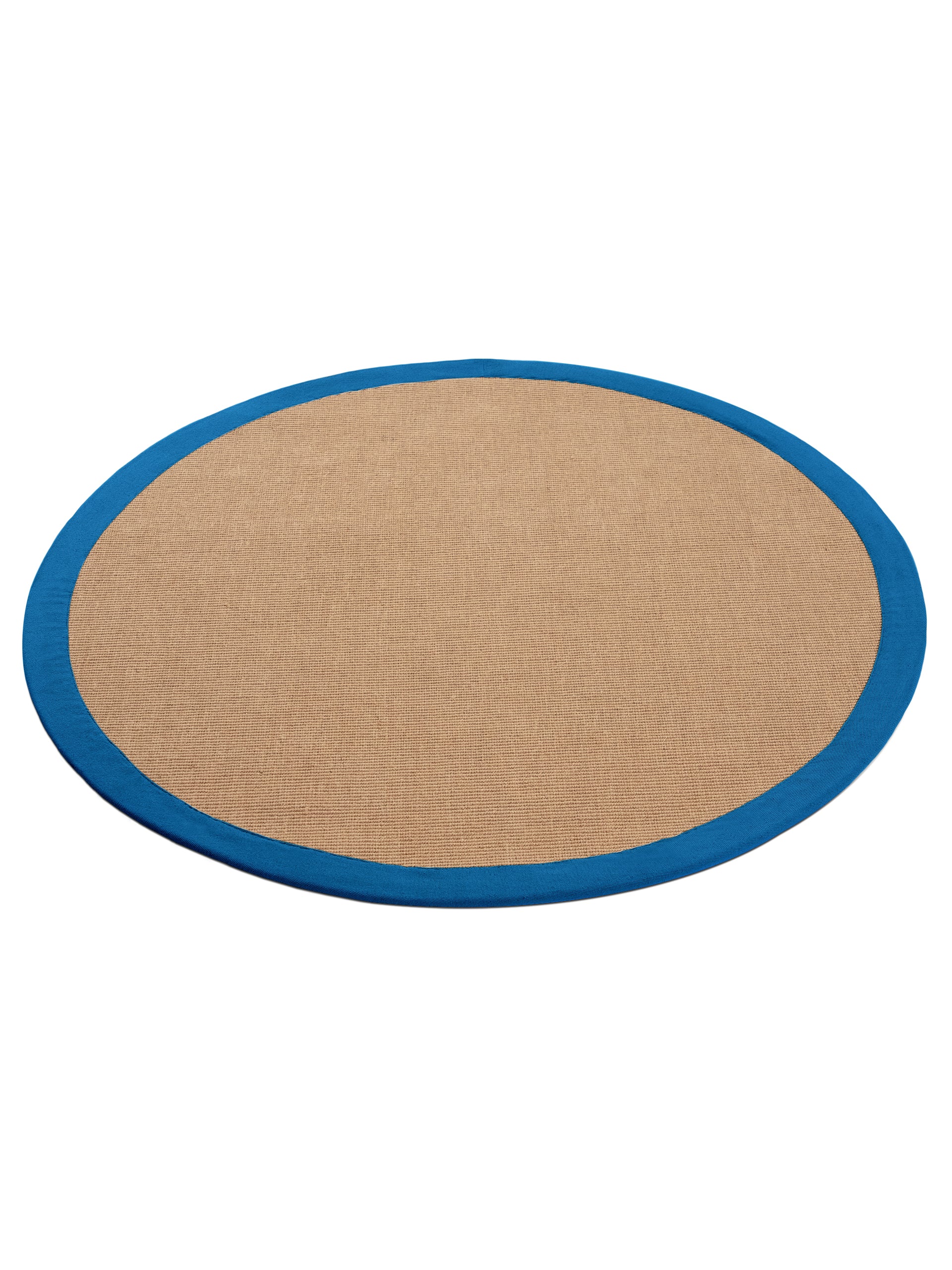 Sisalteppich Rund Blau aus Sisal/Jute