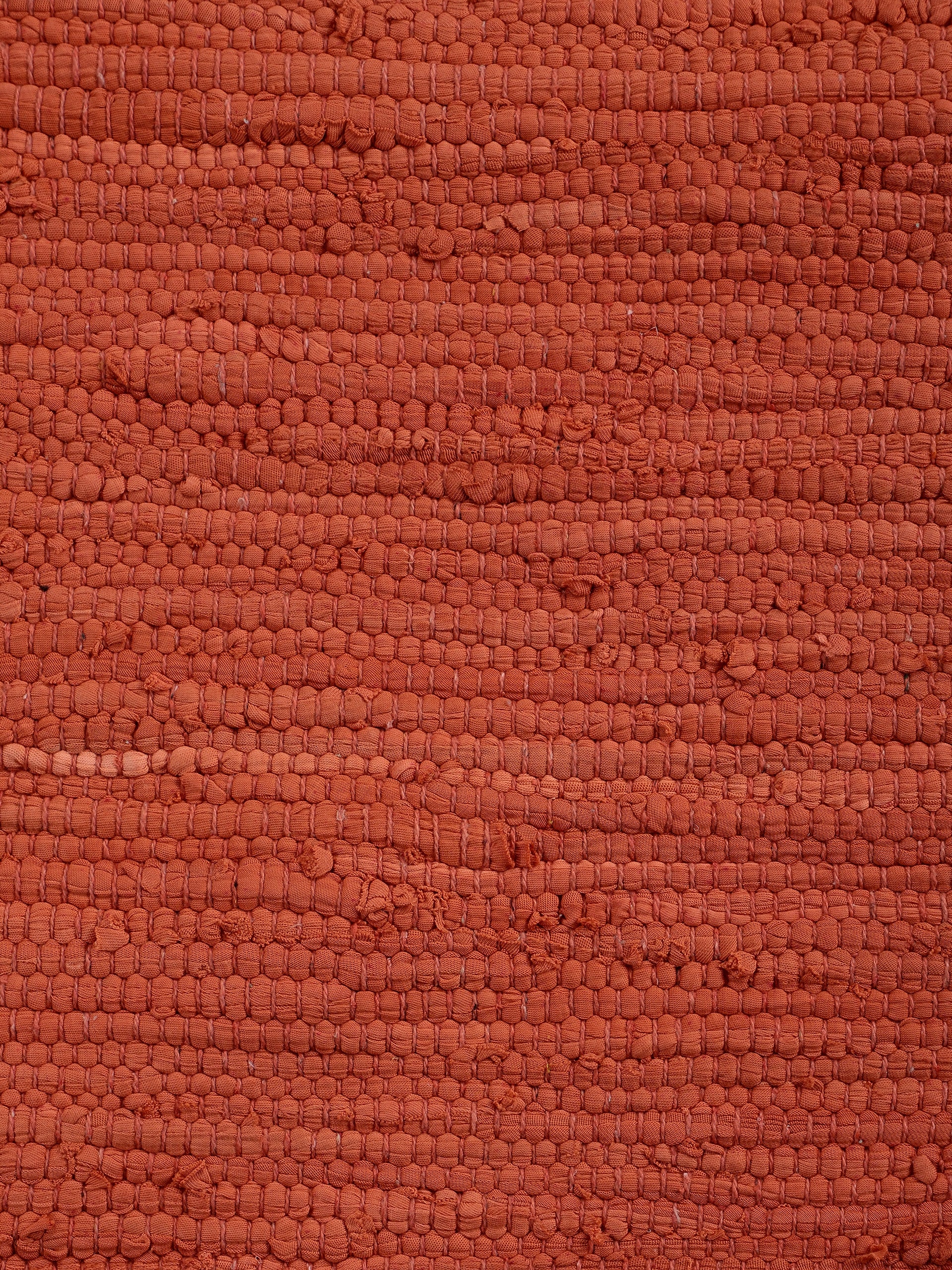 Kelim Chindi Uni Orange in orange aus baumwolle