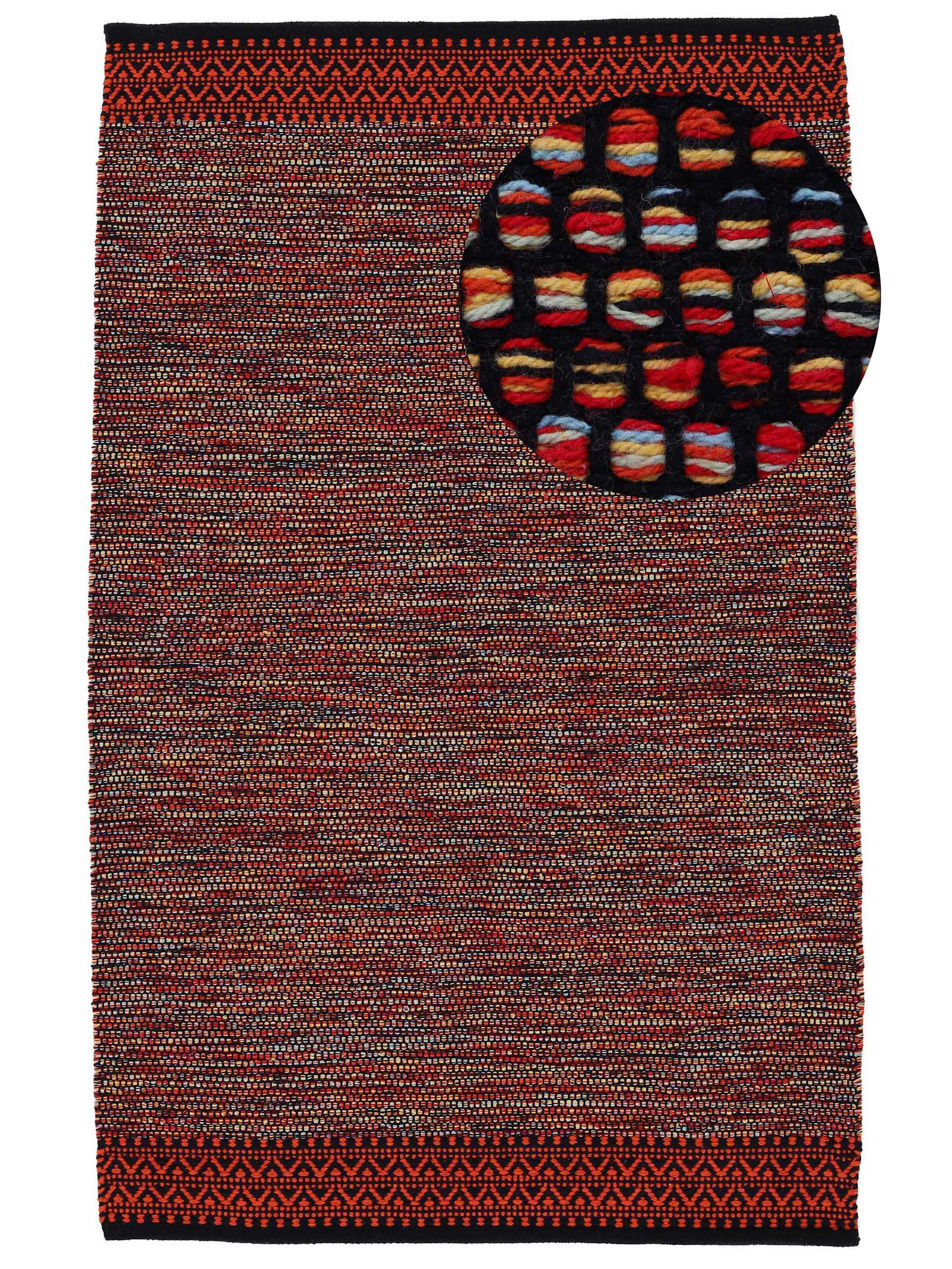 Flachgewebeteppich Kelim Mia Orange in orange aus baumwolle