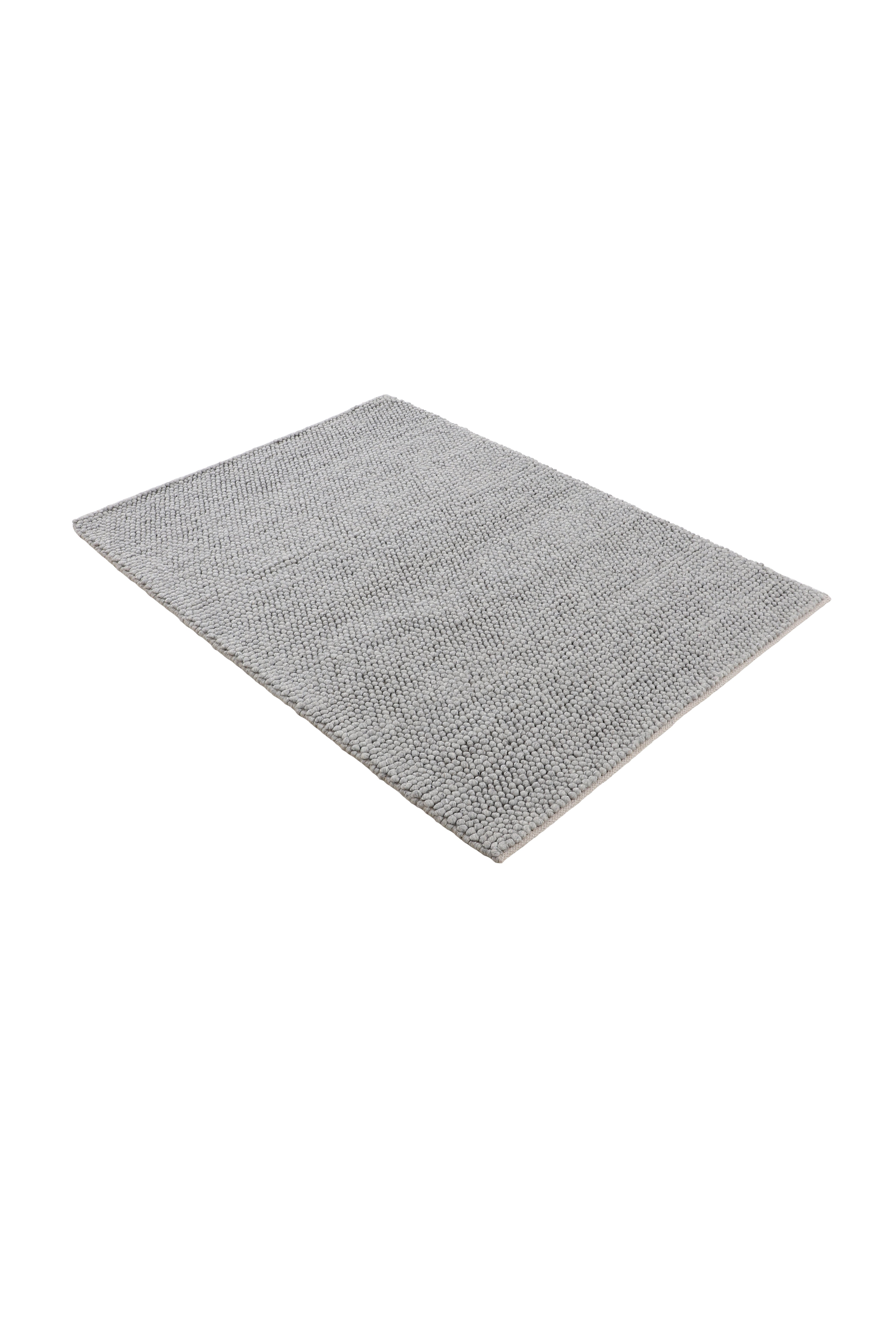 Wollteppich Calo Hellgrau in hellgrau aus wolle