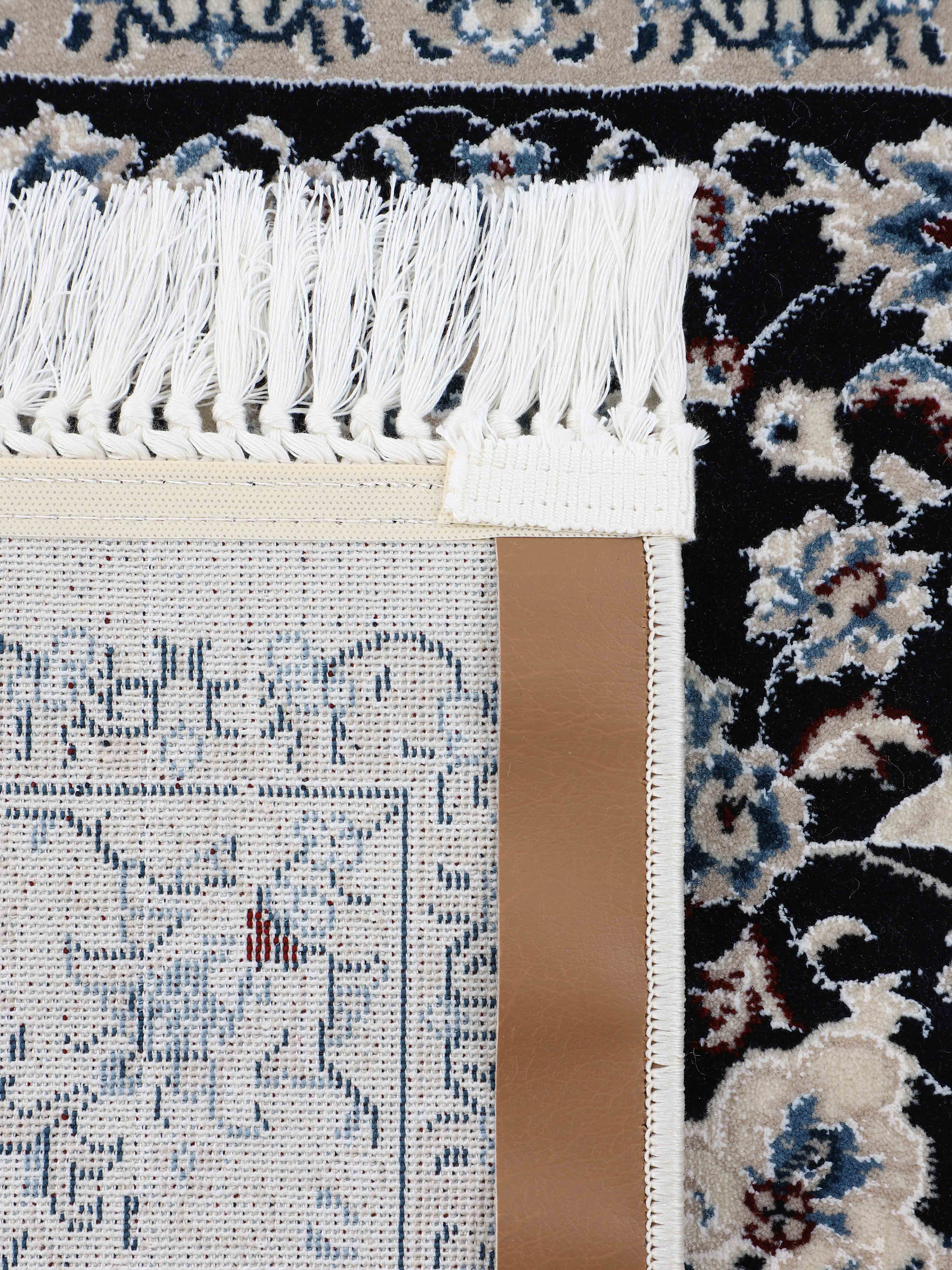 Teppich Nain Diane Dunkelblau in dunkelblau aus kunstfaser