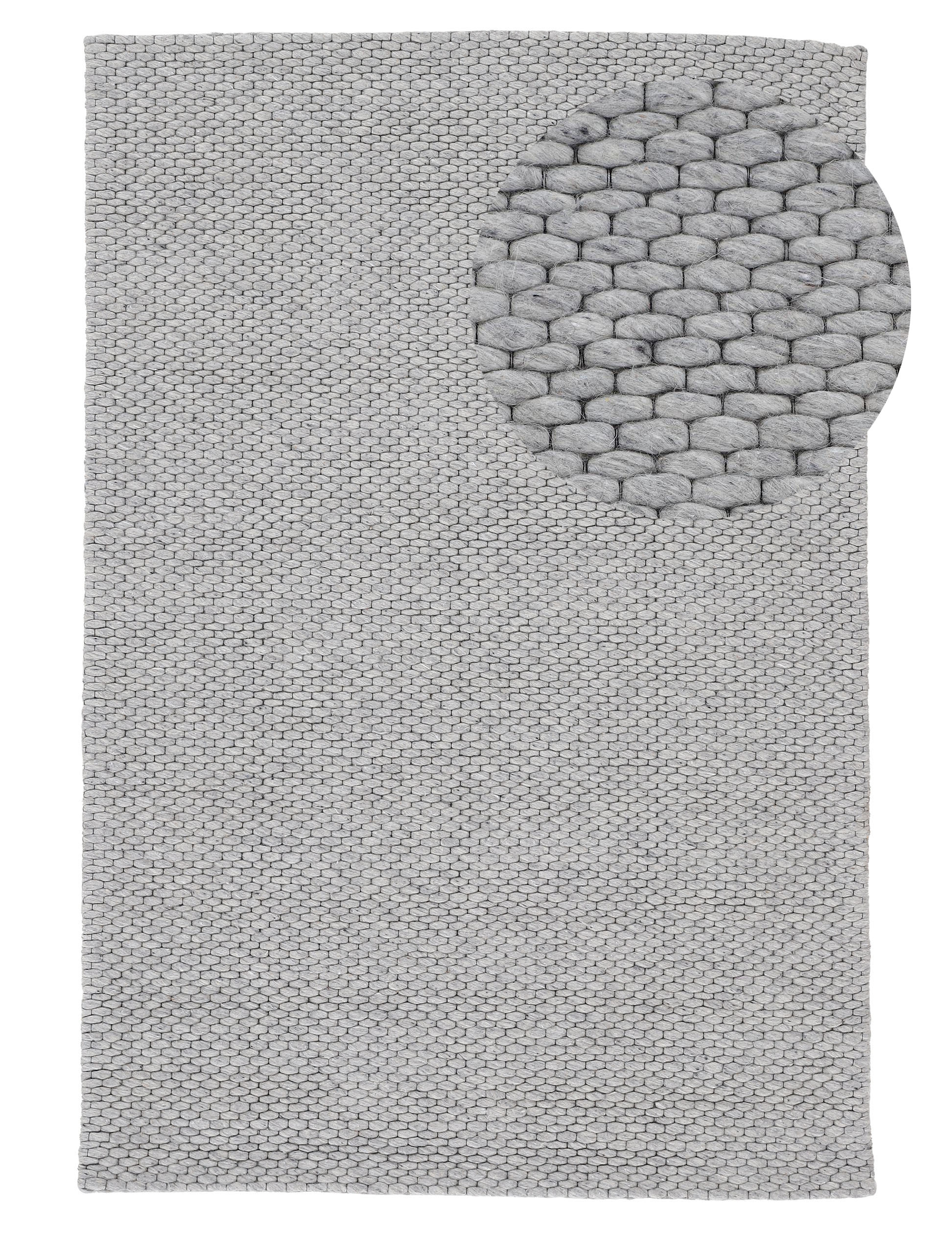 Wollteppich Sina Grau in grau aus wolle