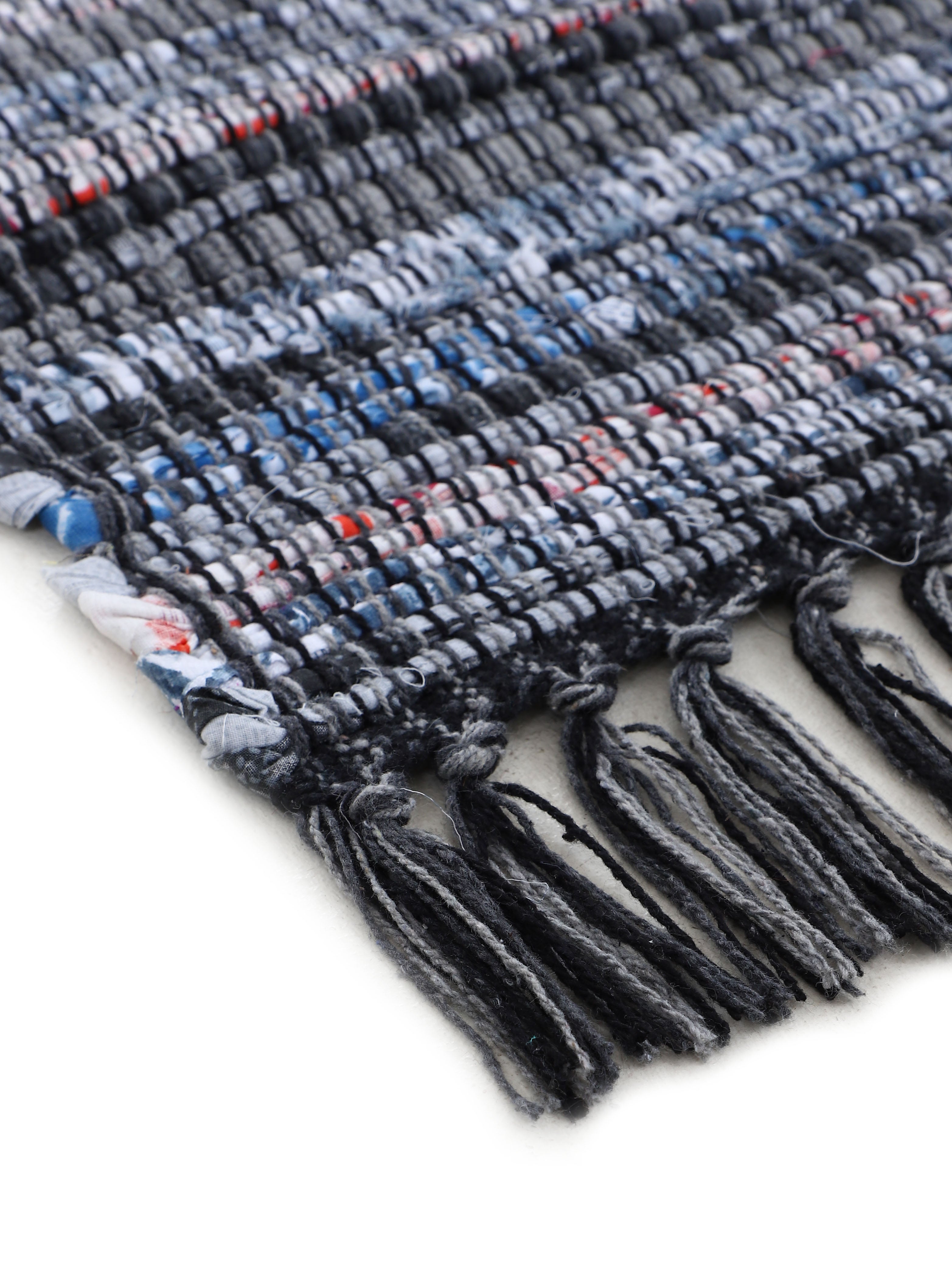 Kelim Chindi Schwarz in schwarz