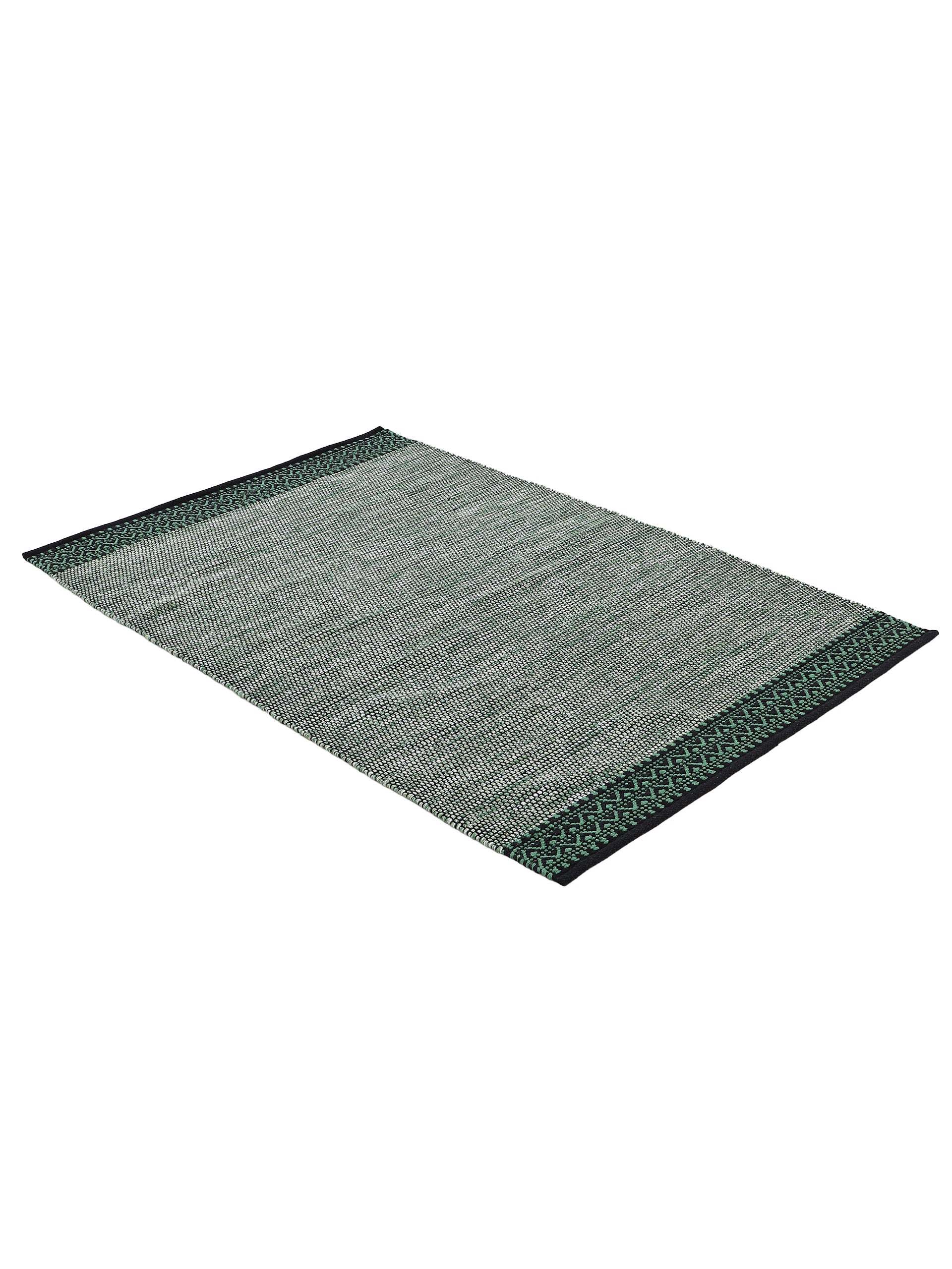 Flachgewebeteppich Kelim Mia Grün in grün aus baumwolle