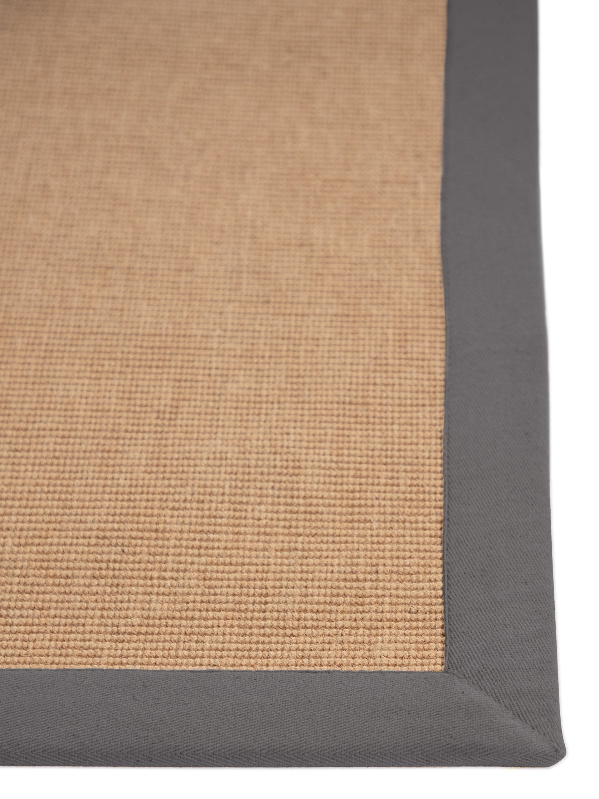 Sisalteppich Läufer Grau in grau aus sisal/jute