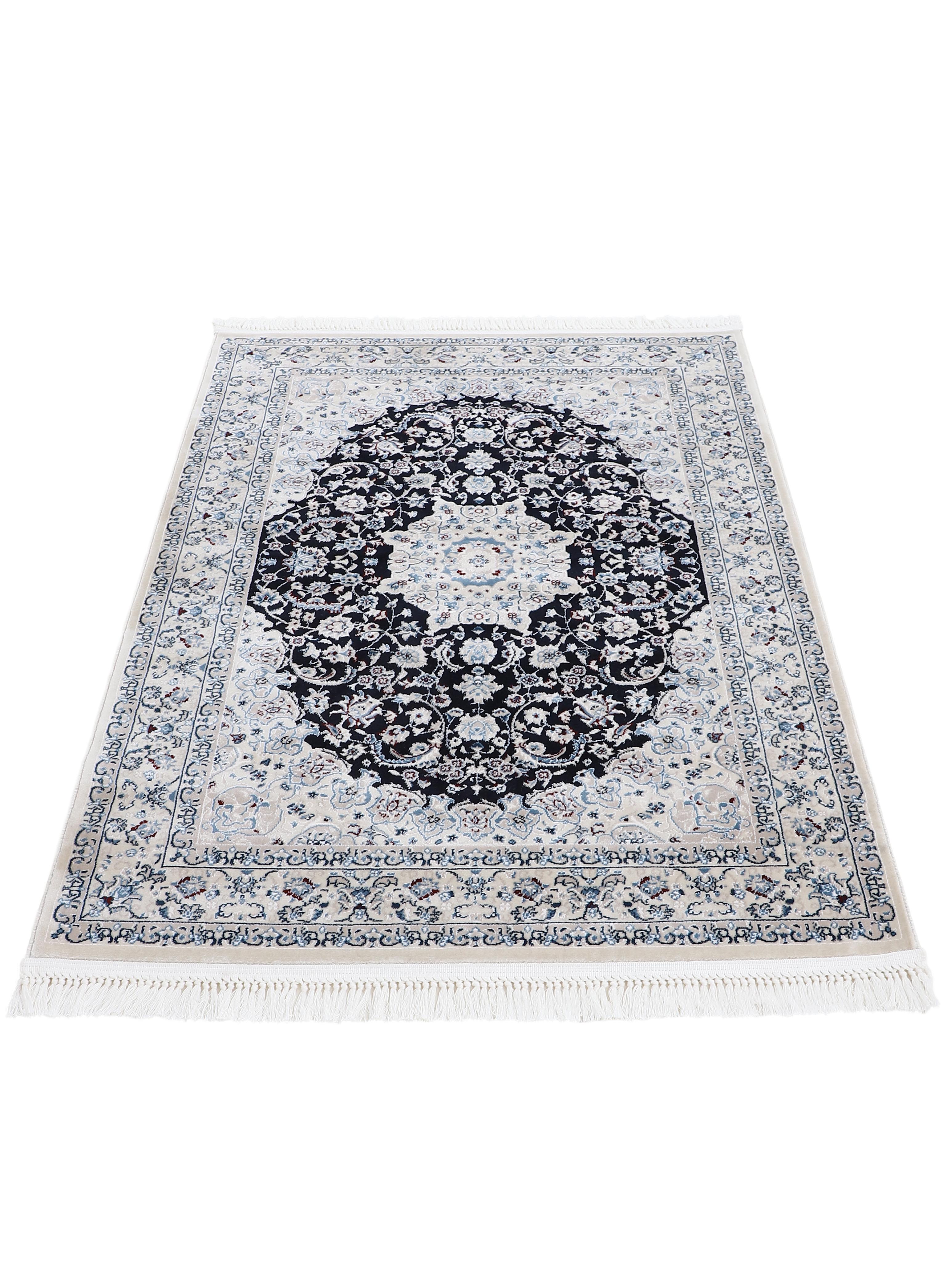 Teppich Nain Diane Dunkelblau in dunkelblau aus kunstfaser