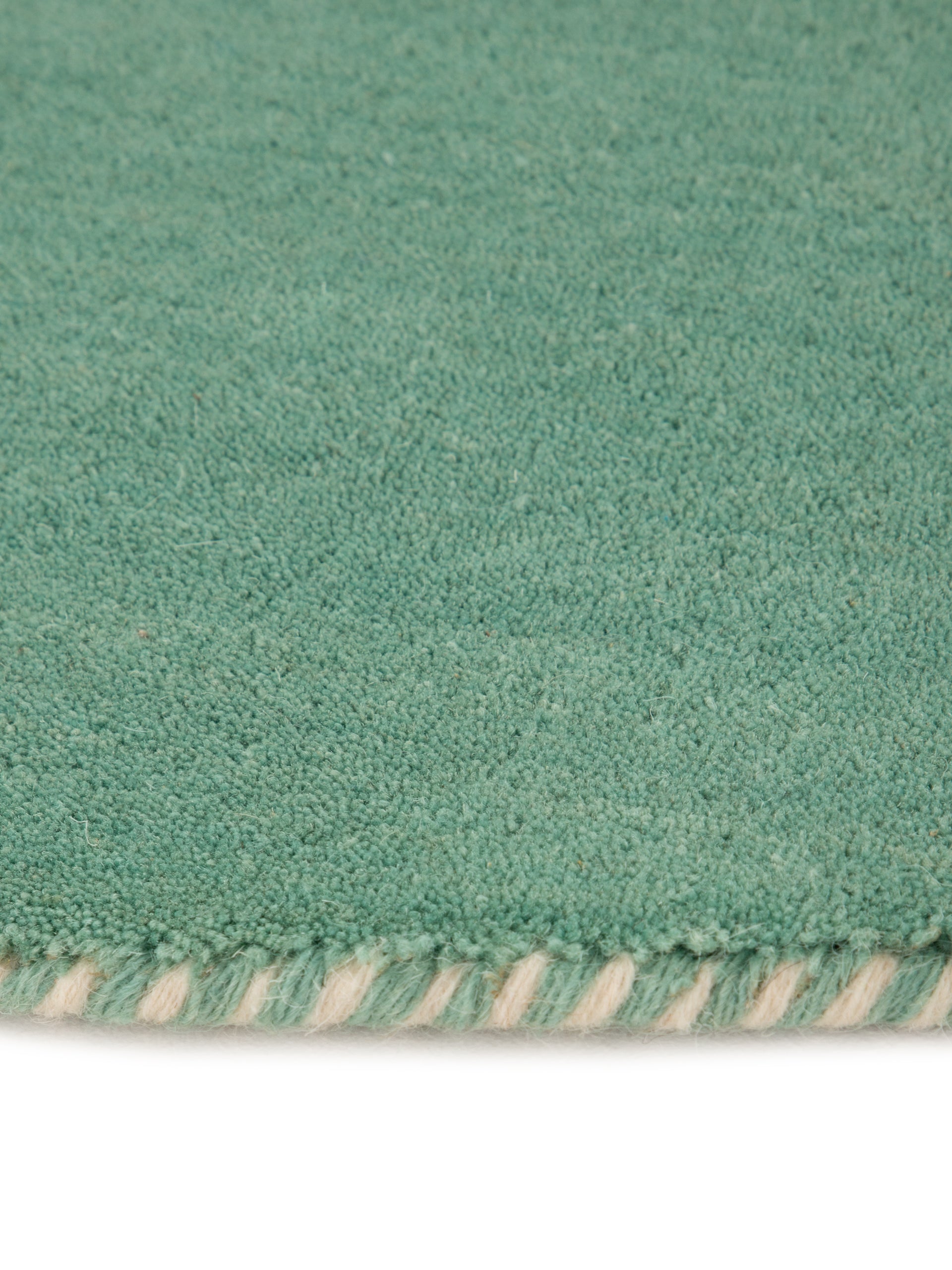 Wollteppich Gabbeh Lola Rund Türkis aus Wolle