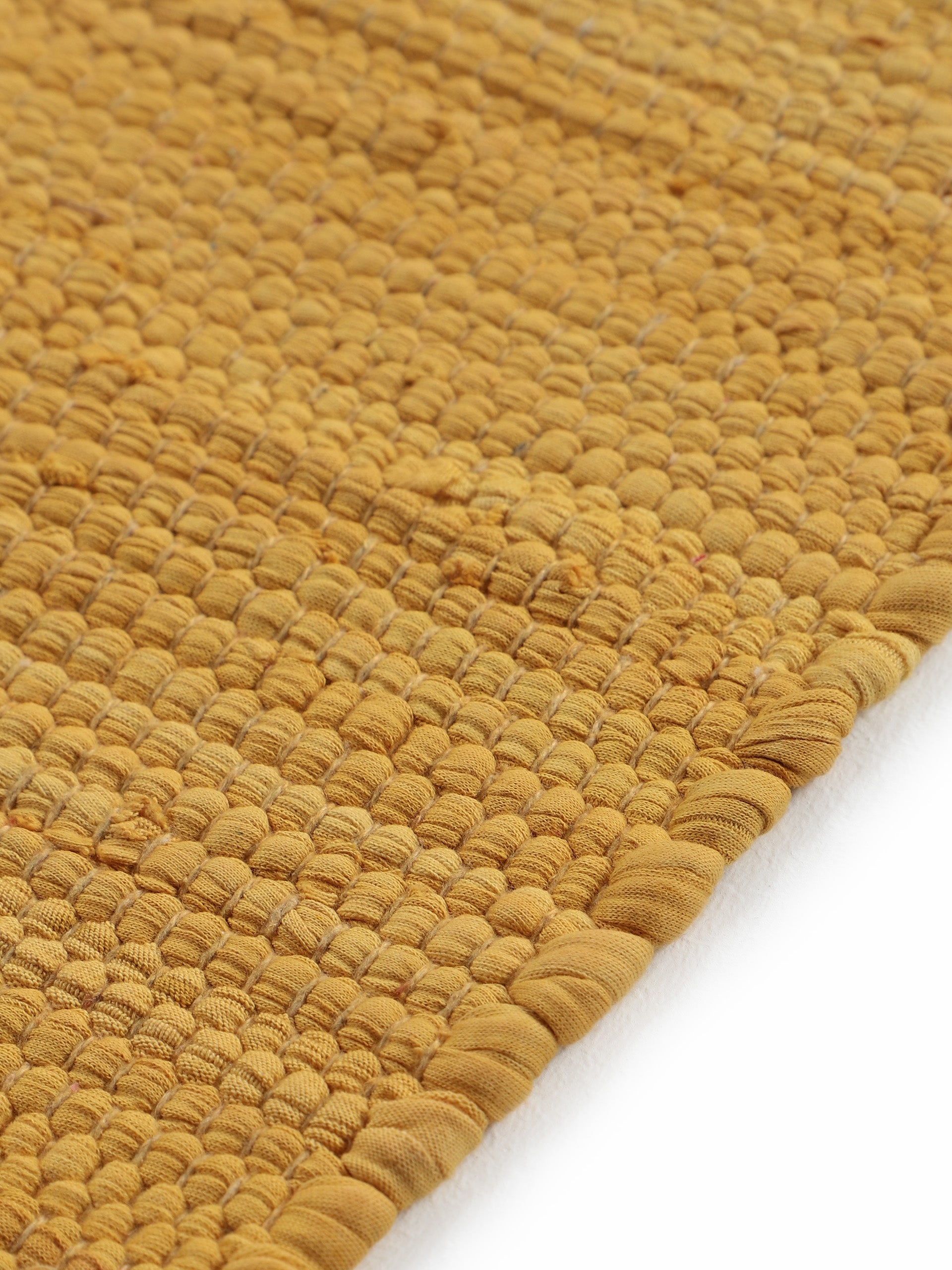 Kelim Chindi Uni Gelb in gelb aus baumwolle