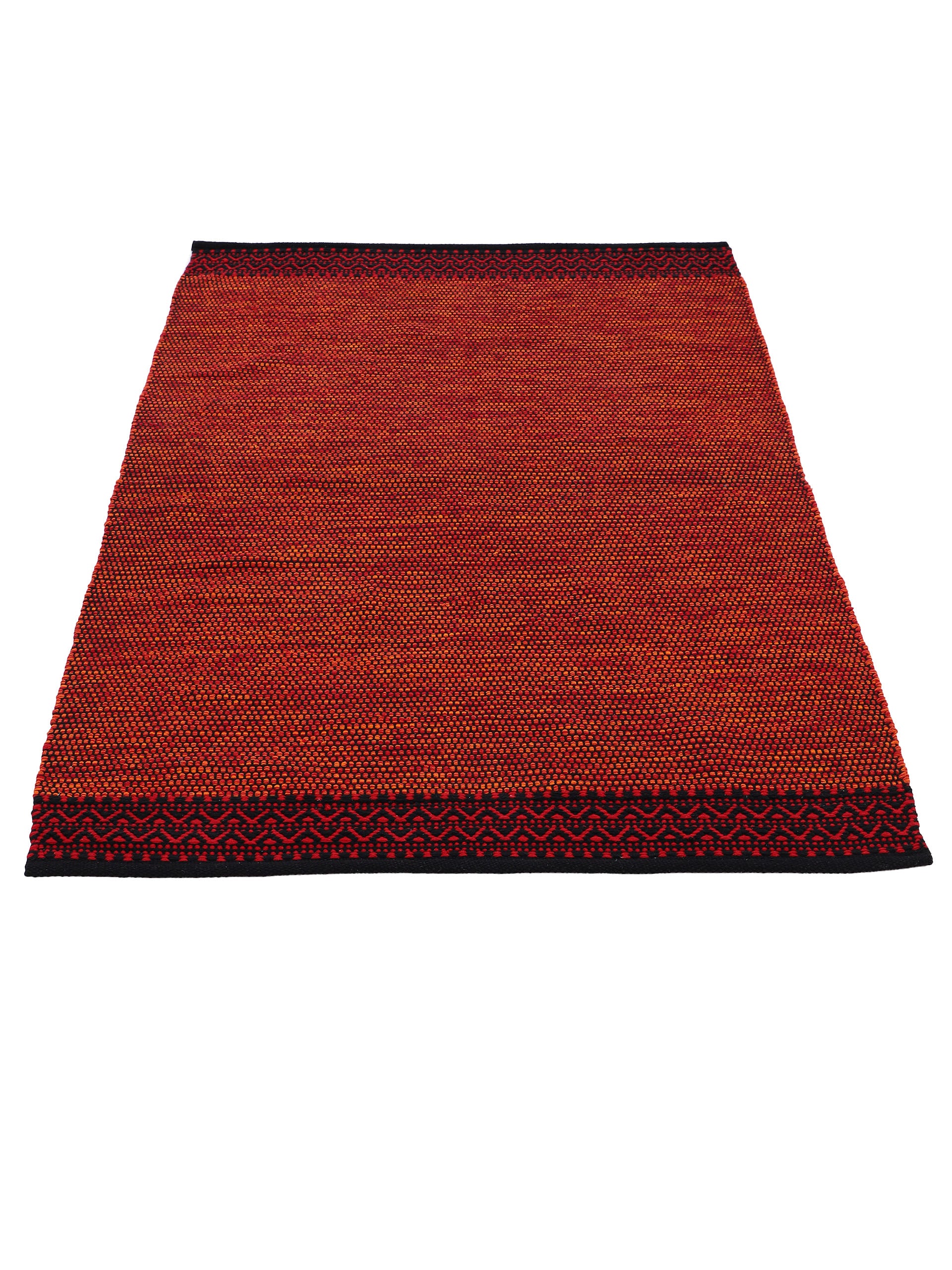 Flachgewebeteppich Kelim Mia Rot in rot aus baumwolle