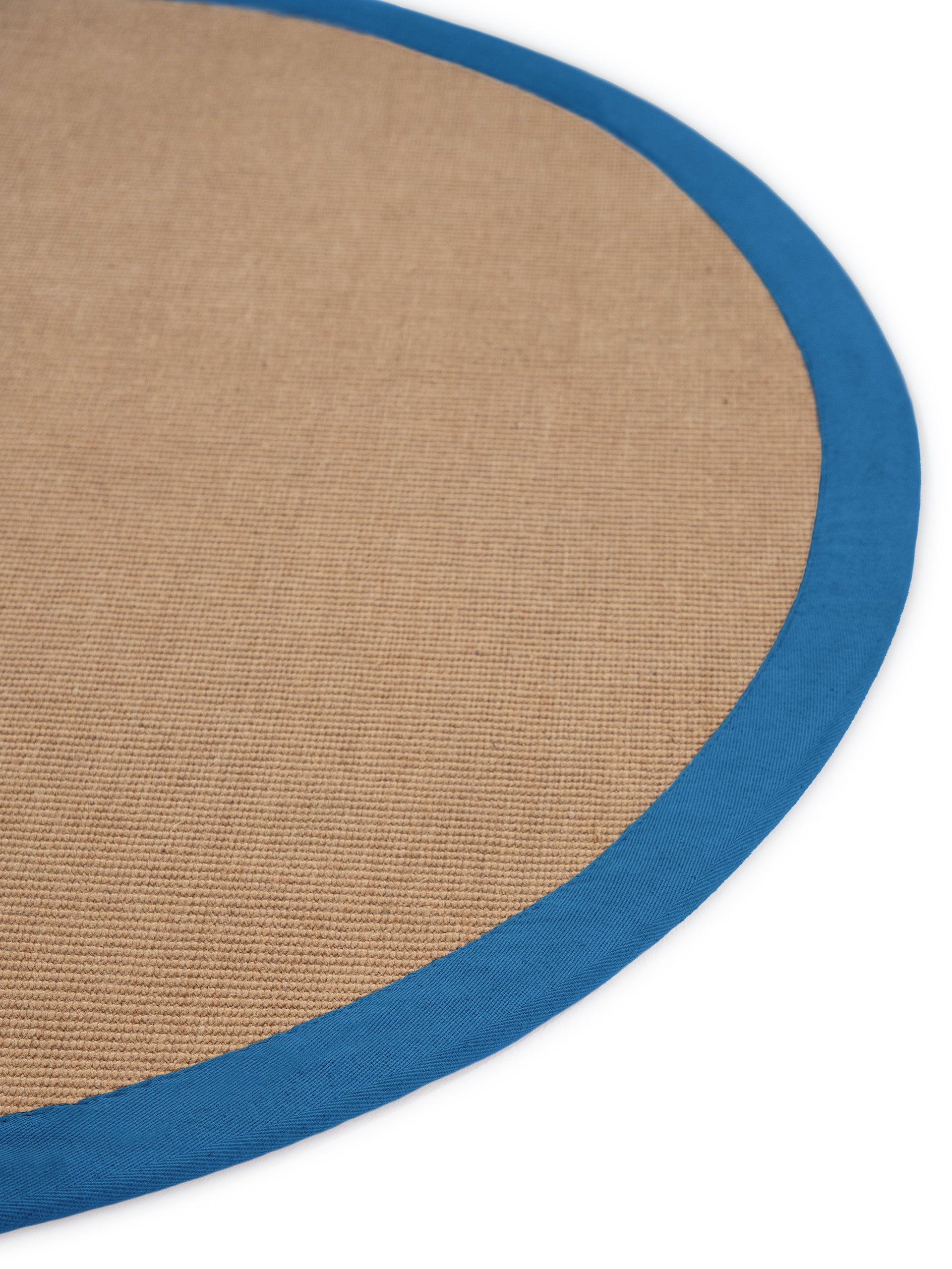 Sisalteppich Rund Blau aus Sisal/Jute