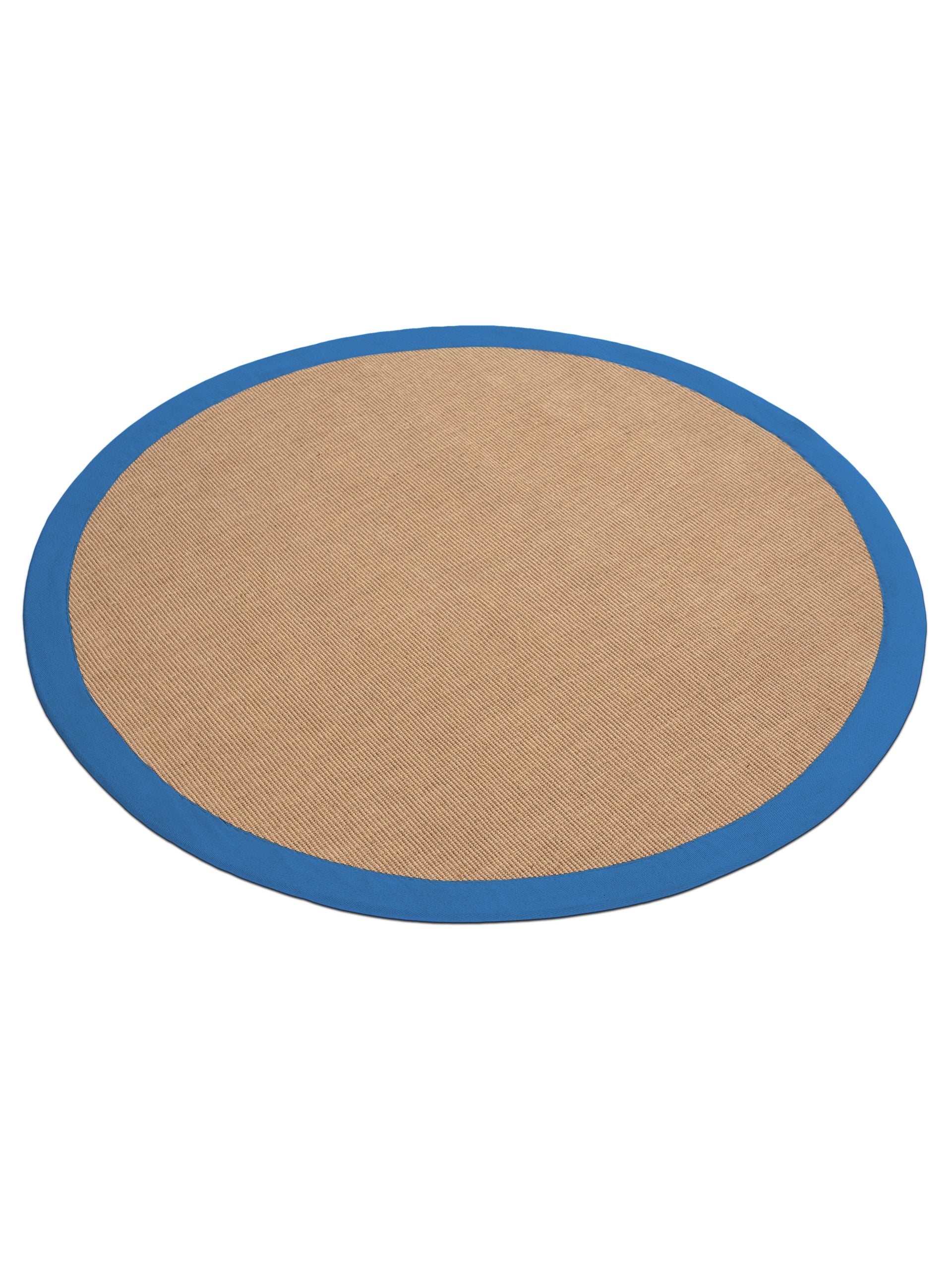 Sisalteppich Rund Blau aus Sisal/Jute