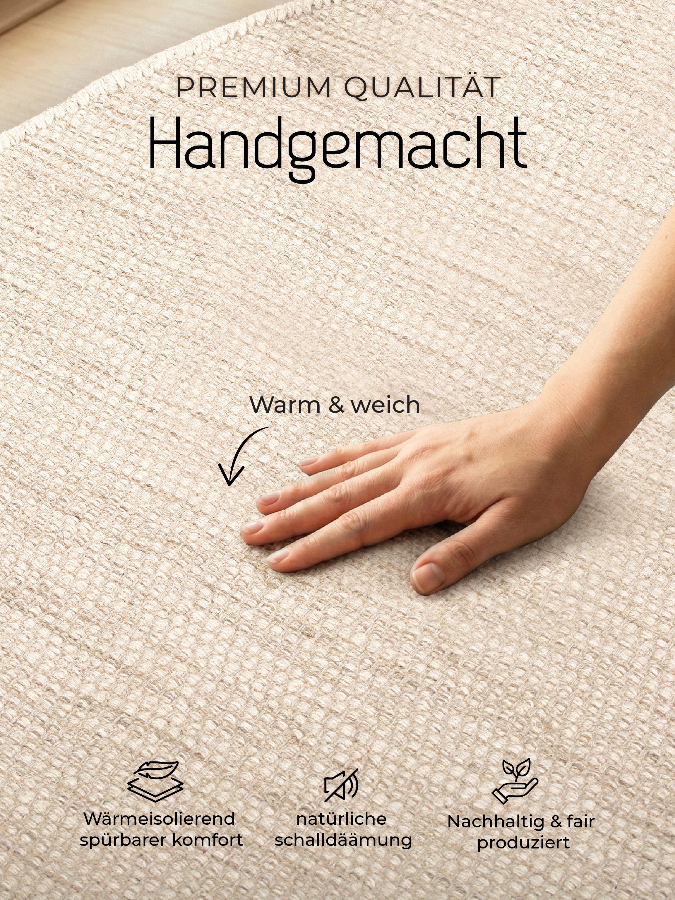 Wollteppich Lui Rund